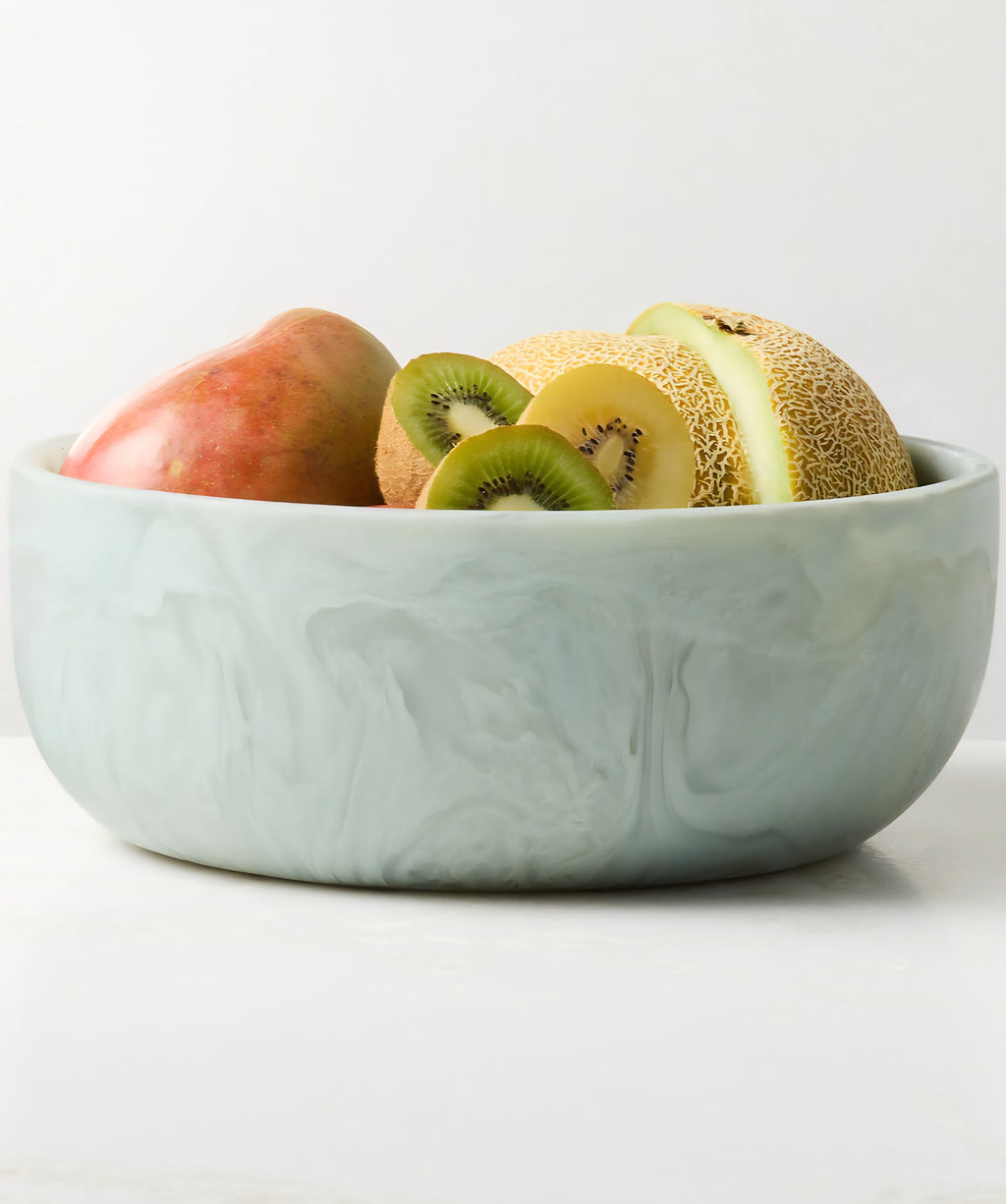 THE ONE × Radley — Light Teal Swirl Resin Serving Bowl