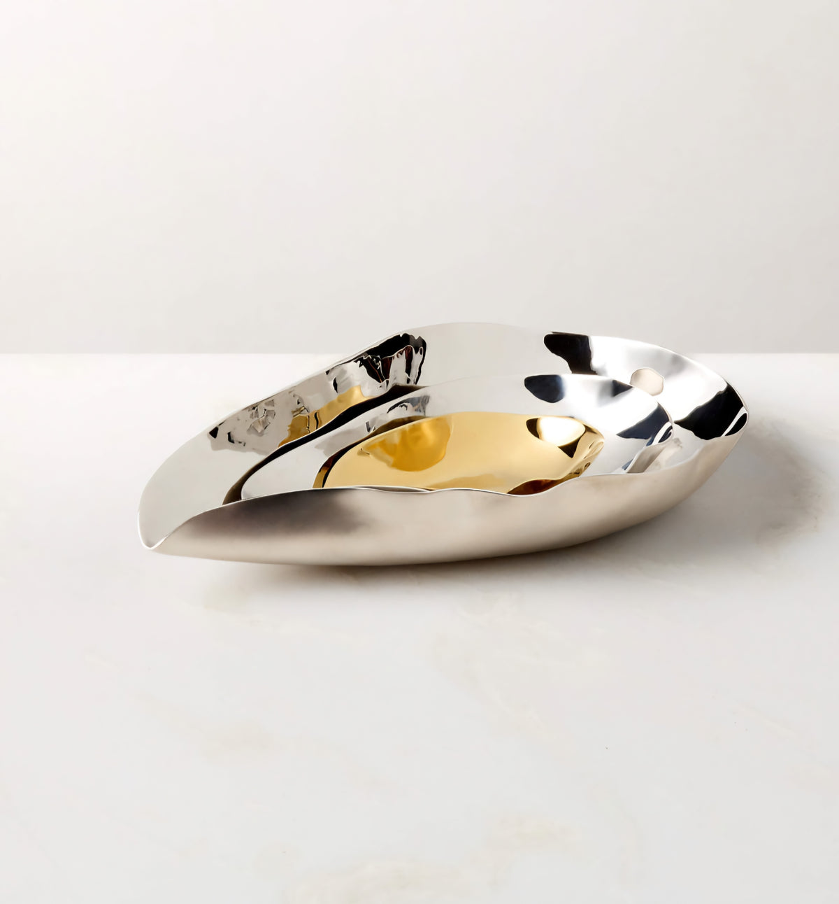 THE ONE × Oyster — Stainless Steel and Brass Pinch Bowl Set