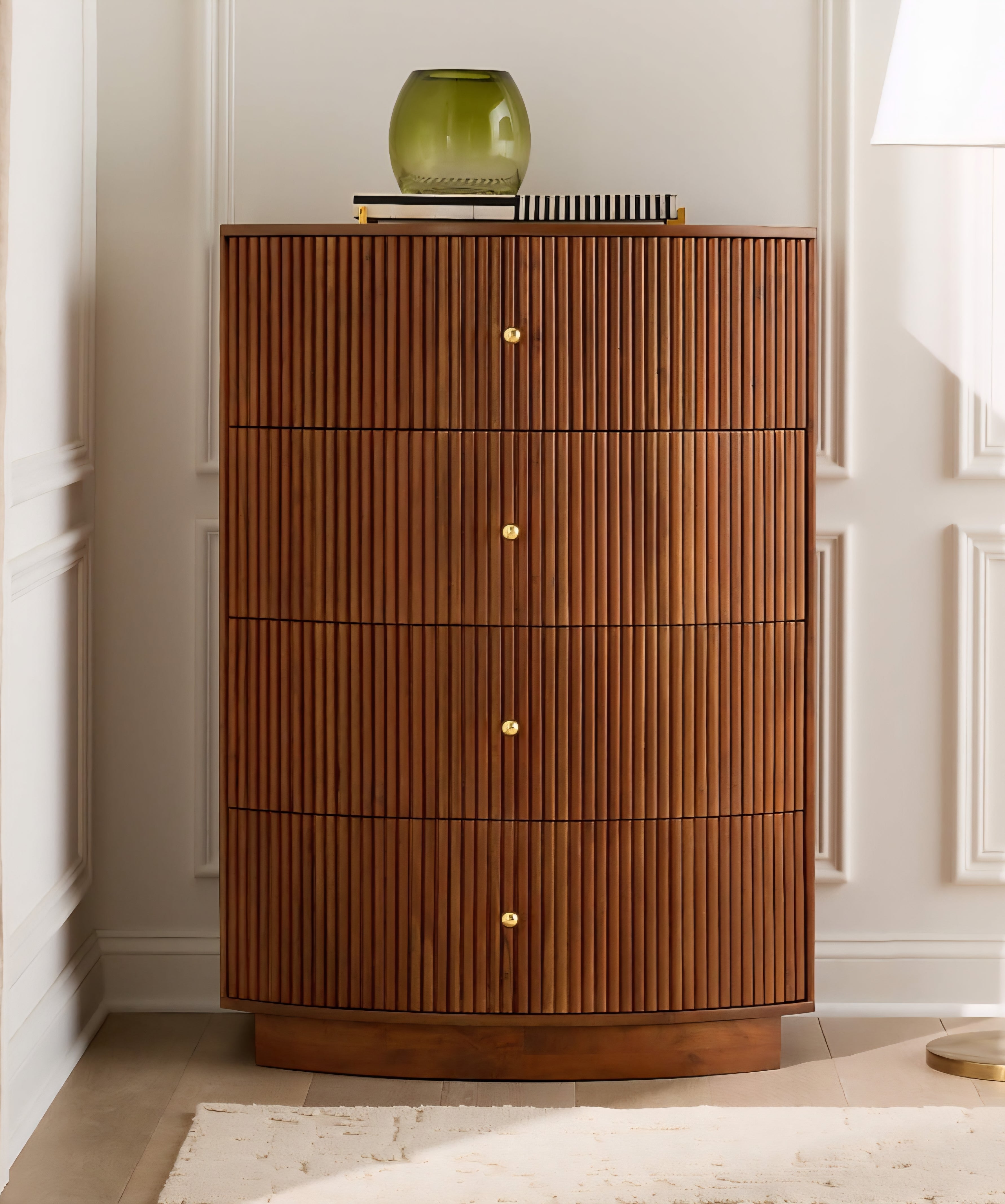 THE ONE × Cameo — Fluted Wood Tall Dresser