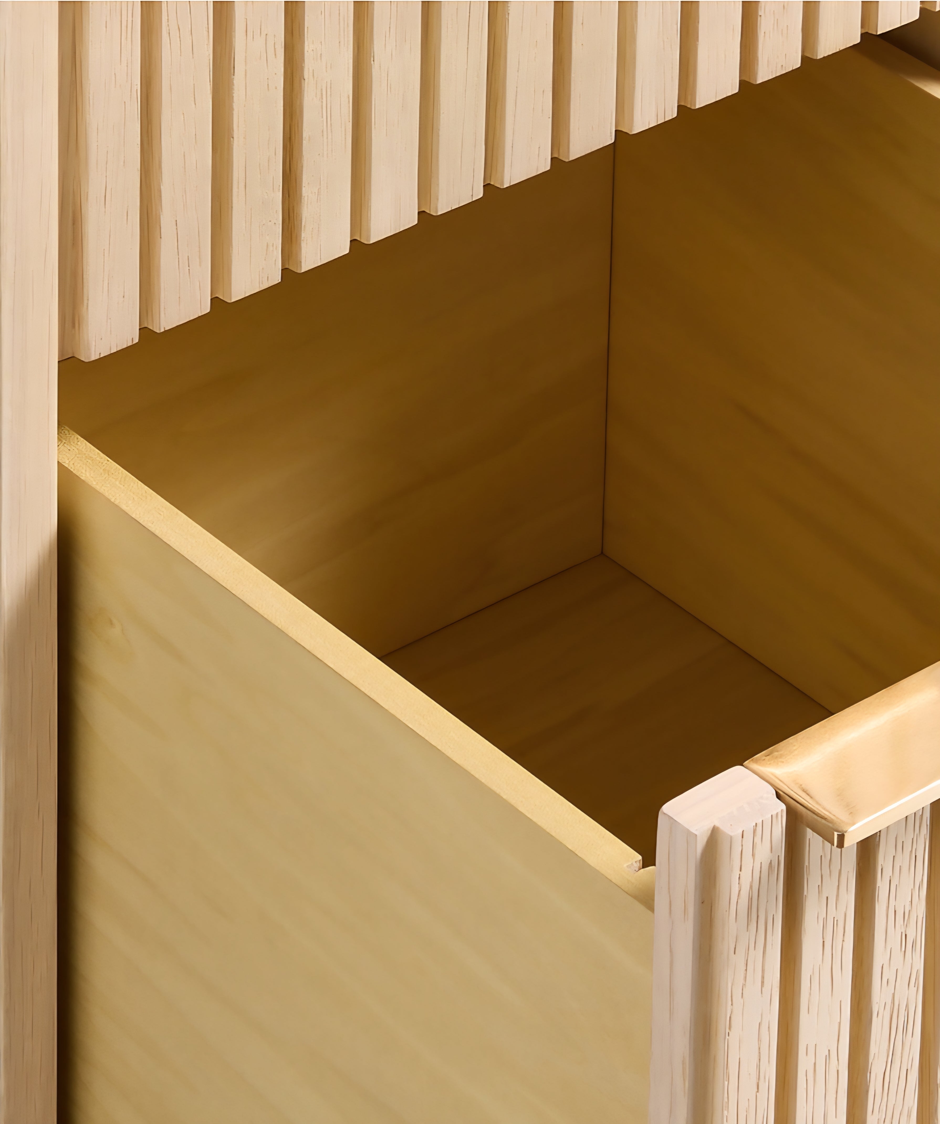 THE ONE × Batten — Natural Oak Console Desk with White Marble Top