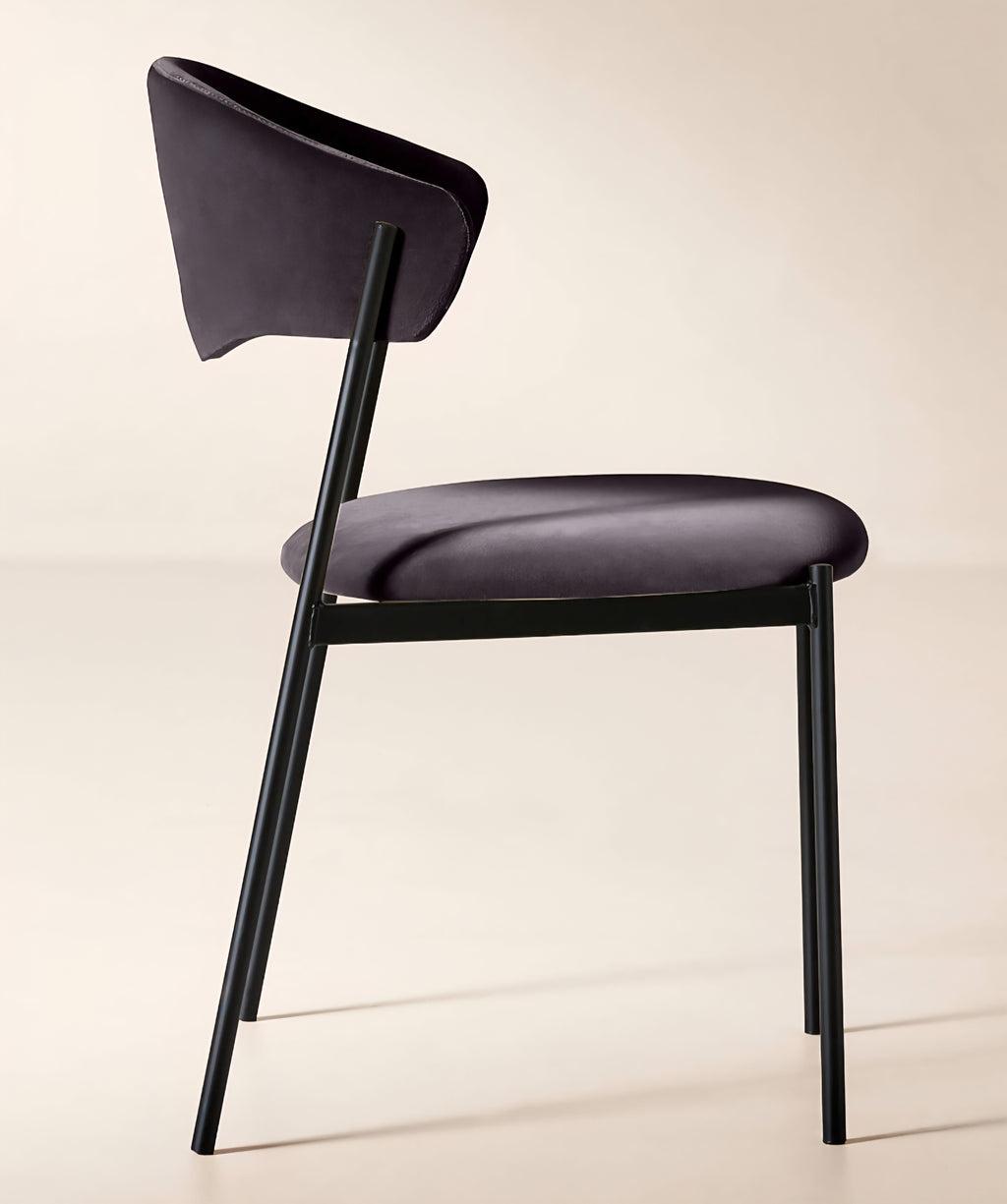 THE ONE × Damato — Mink Velvet Dining Chair