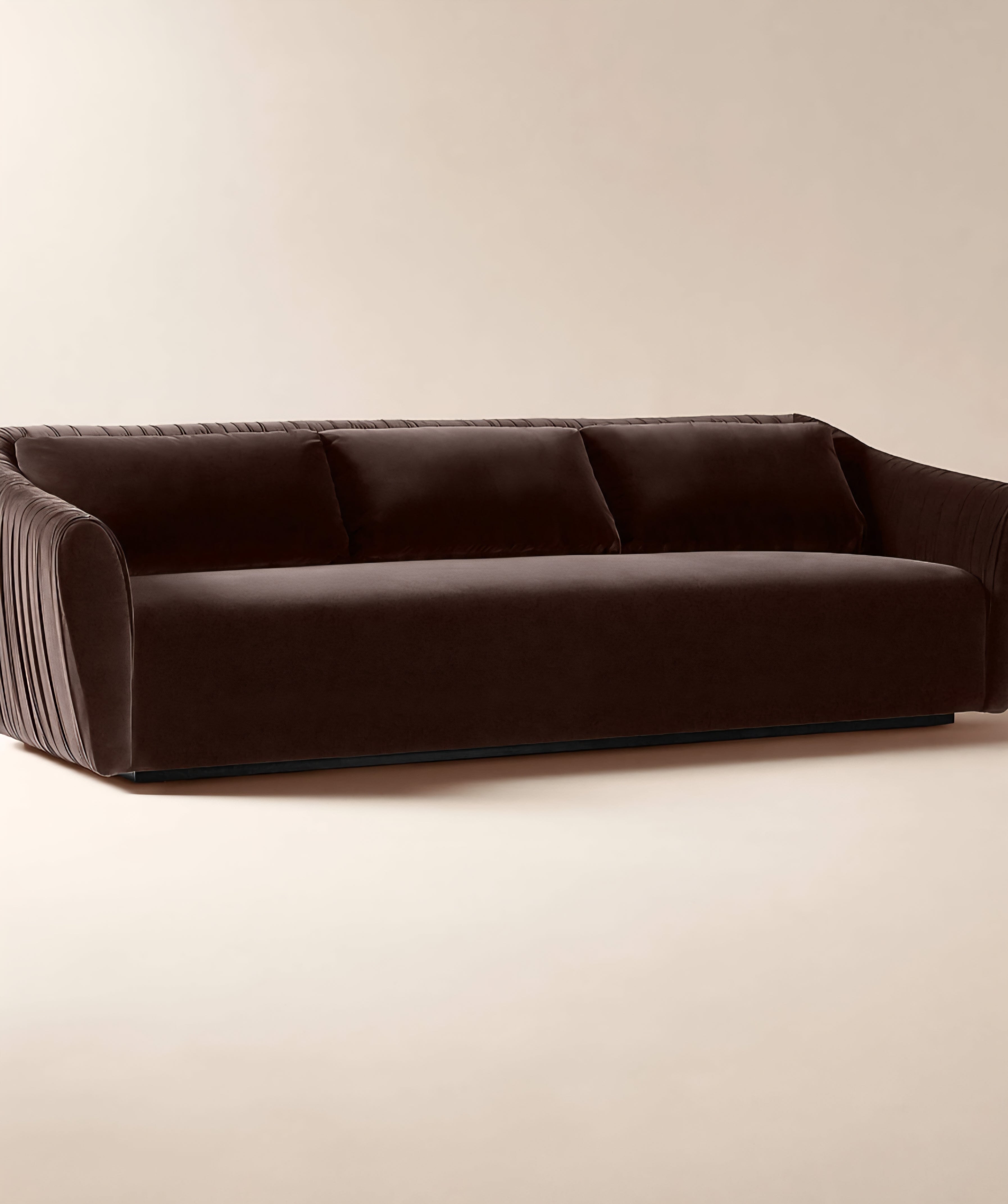 THE ONE × Ruched Velvet Sofa