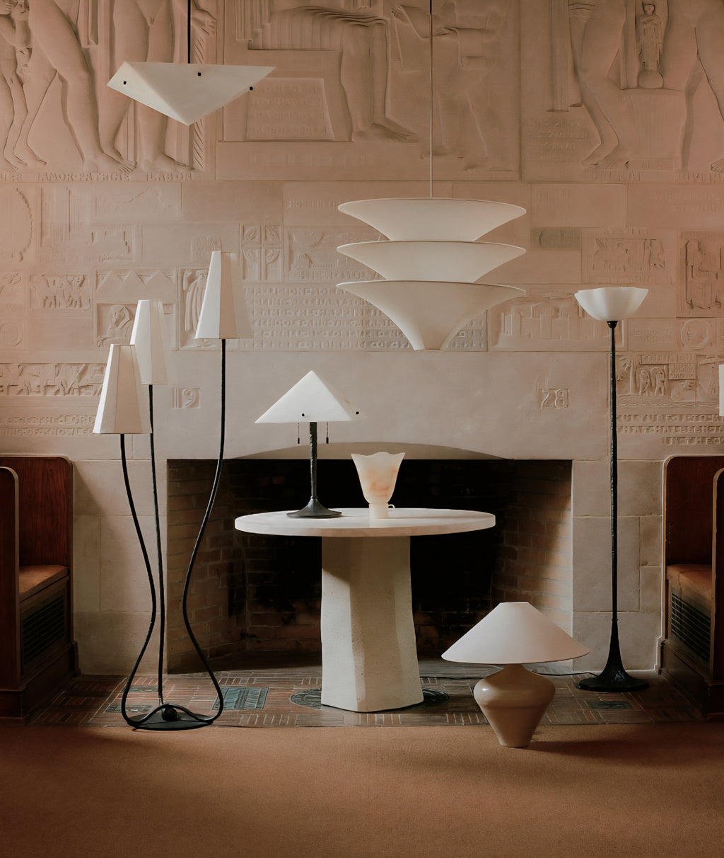 THE ONE × Trésor — Three‑Tiered Fabric Pendant Light