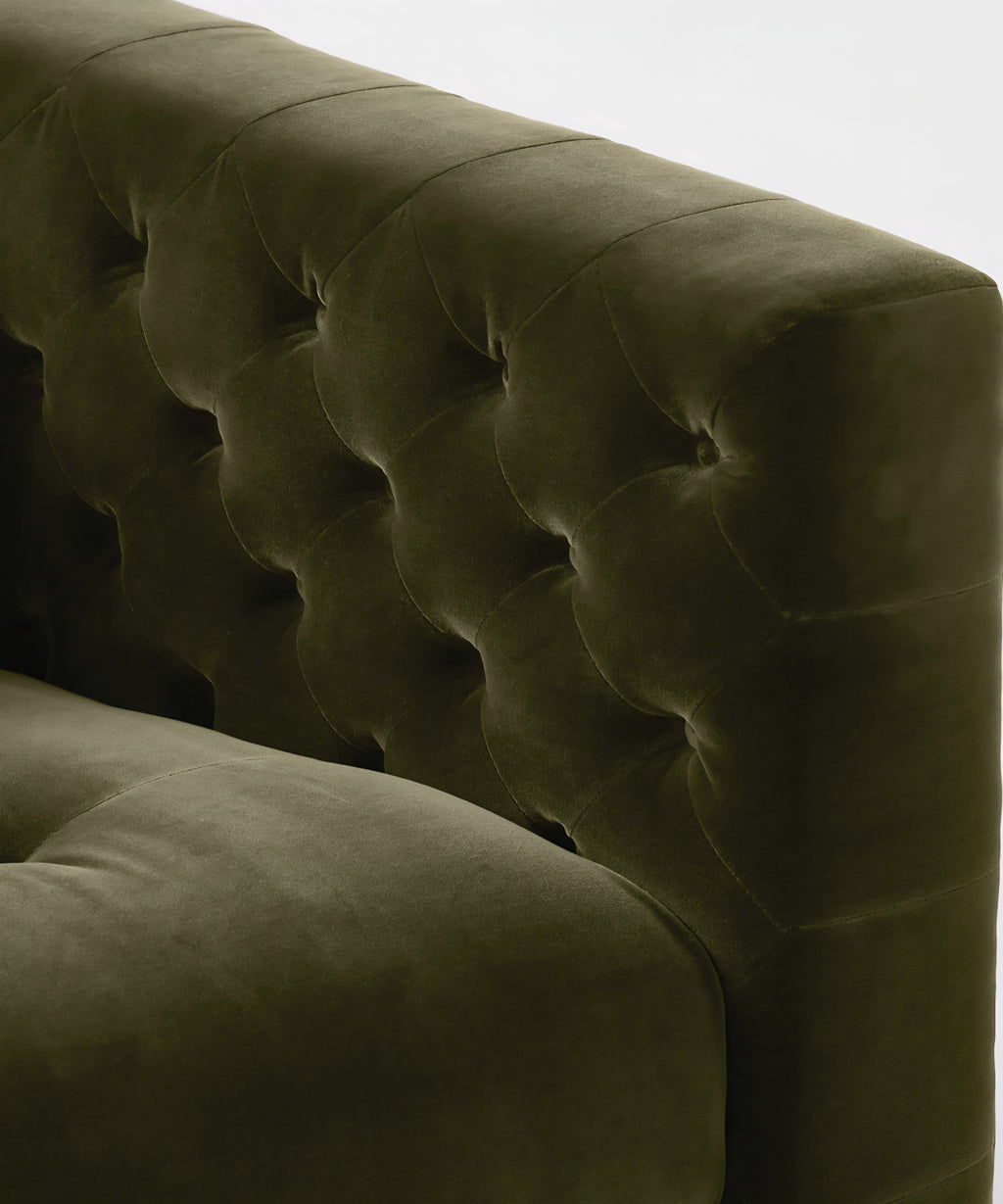 THE ONE × Marconi — Tufted Leather & Velvet Sofa