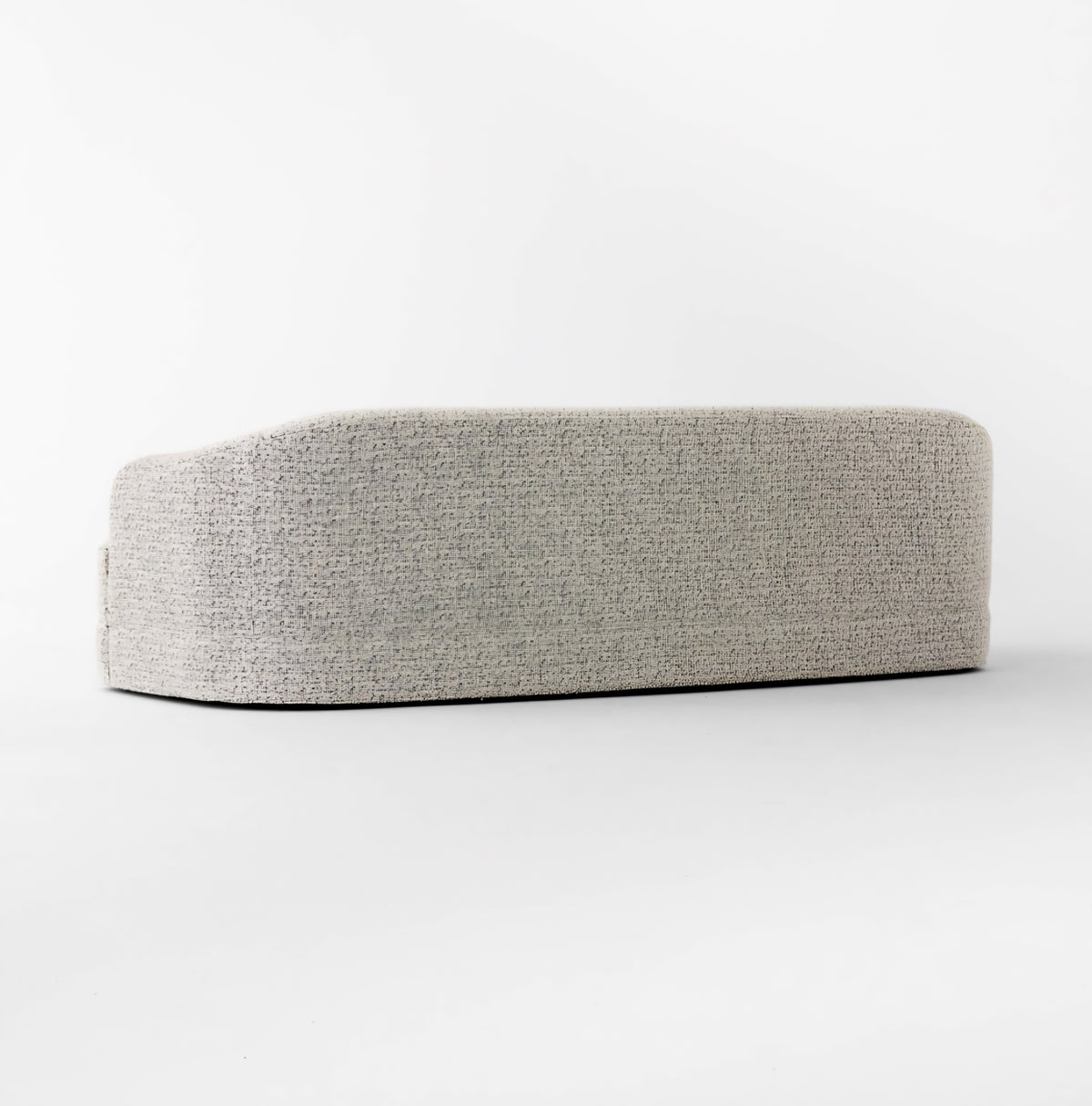 THE ONE × Mylene — Black and White Boucle Curved Sofa