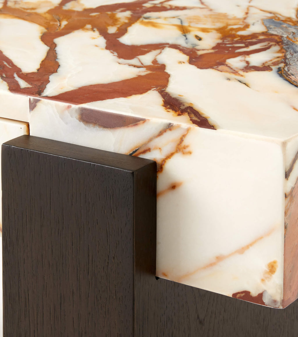 THE ONE × Spesso — 54" 2-Drawer Marble and Walnut Desk