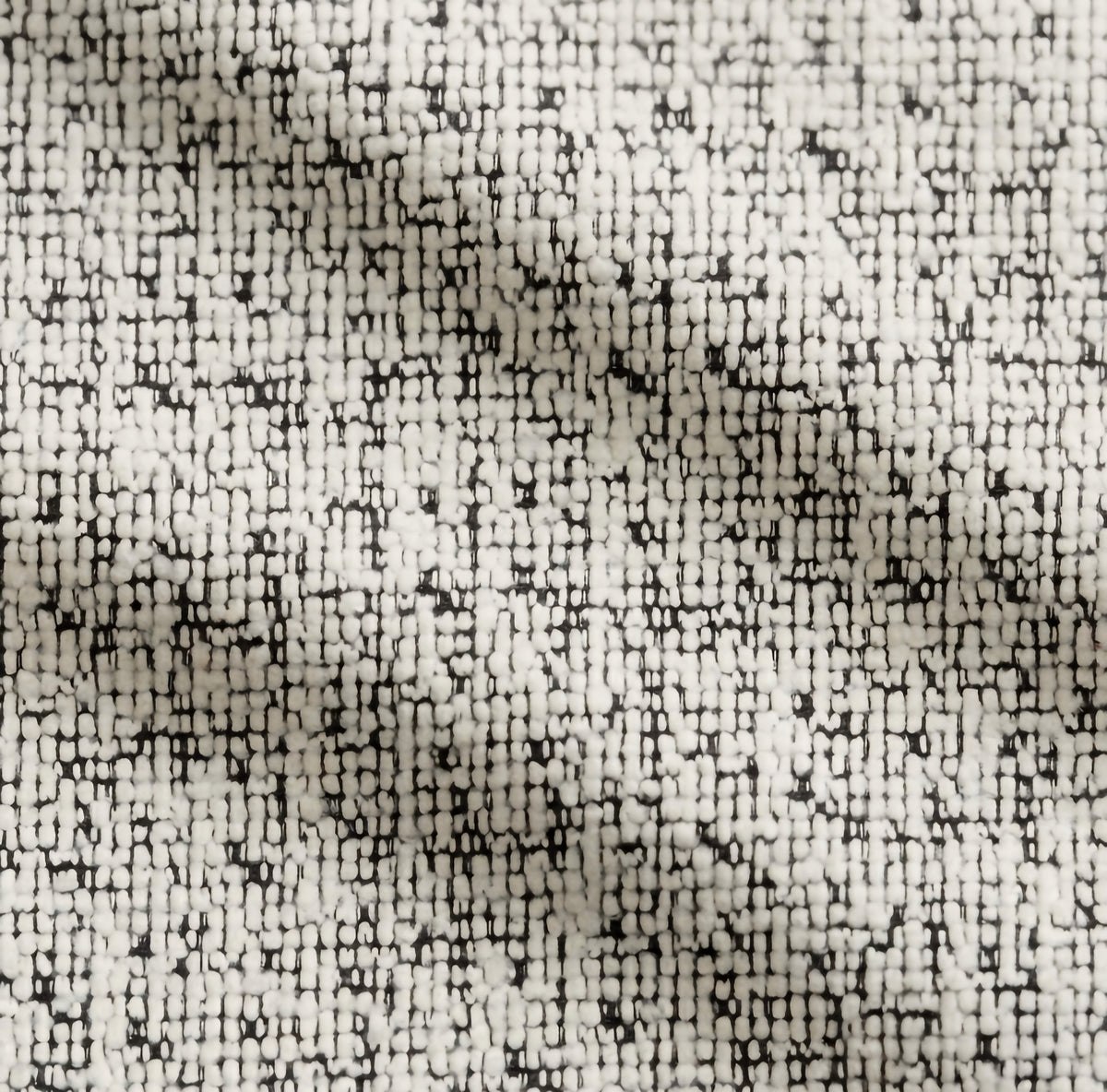 THE ONE × Mylene — Black and White Boucle Curved Sofa