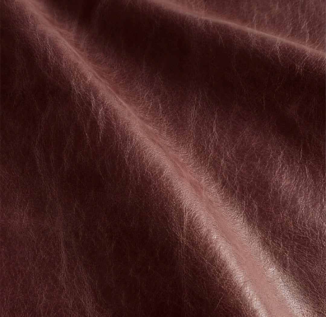 THE ONE × Itero — Burgundy Leather Ottoman