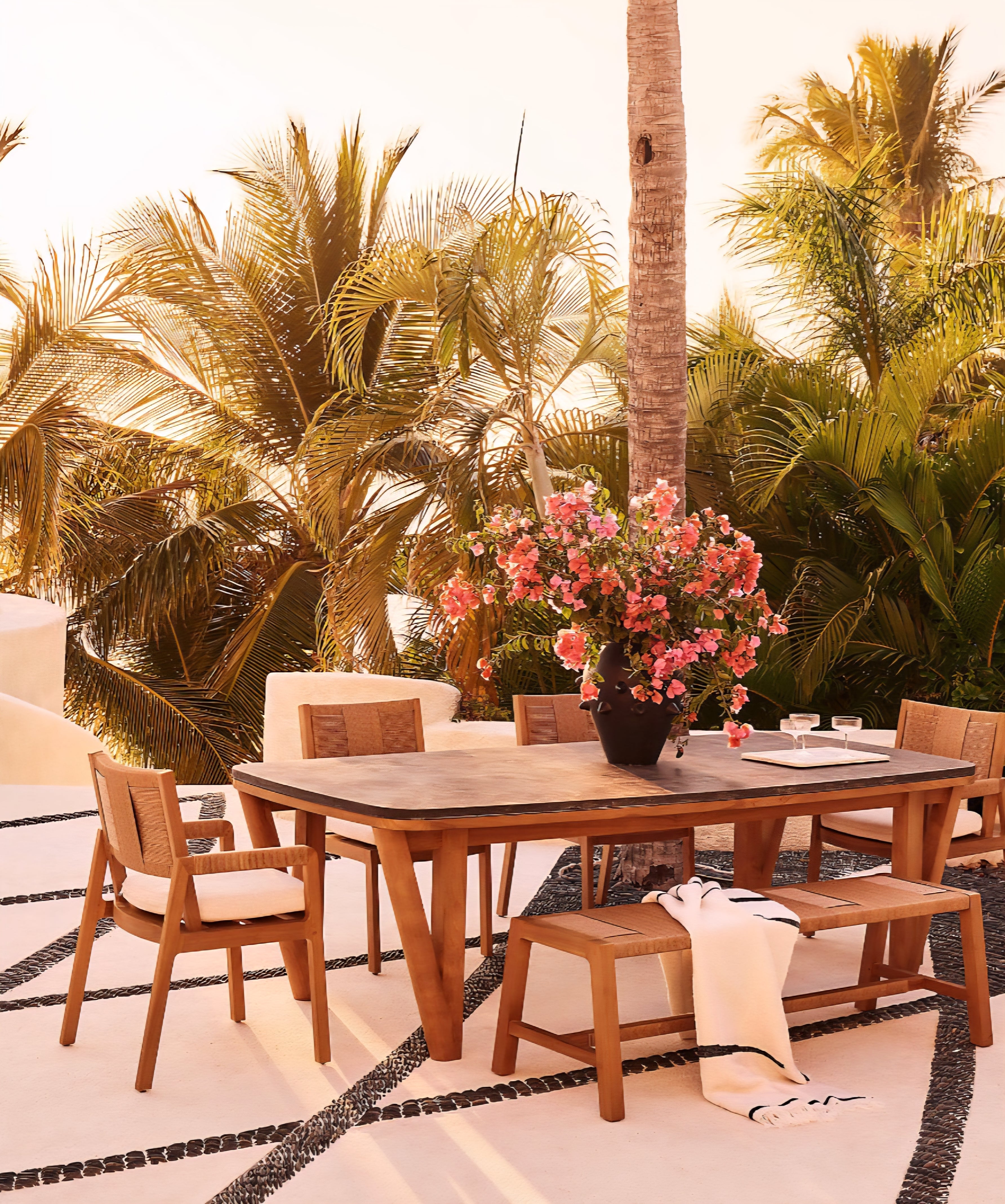 THE ONE × Roc — Bluestone & Teak Dining Table
