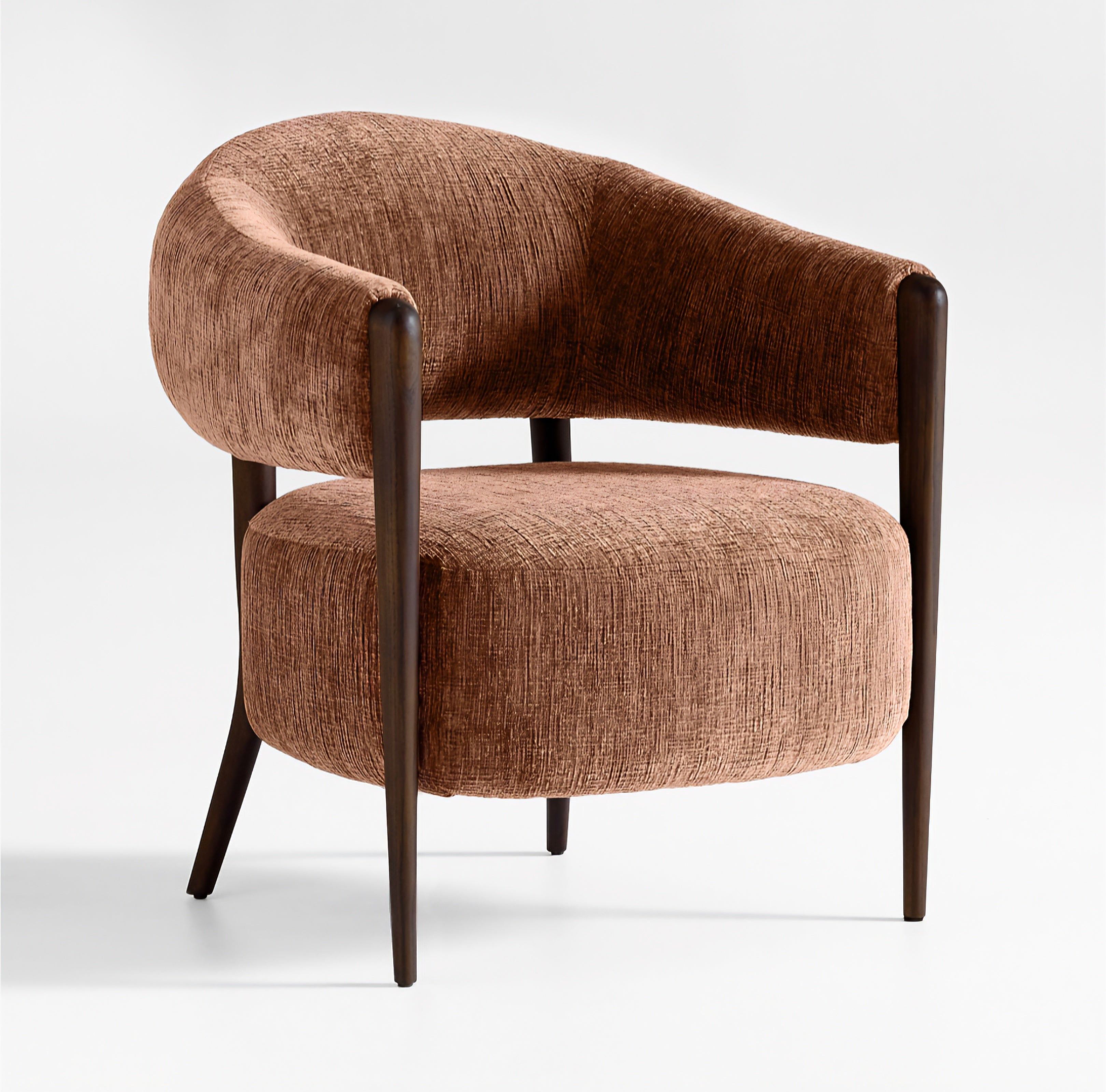 THE ONE × Santi — Wood Accent Chair with Ottoman