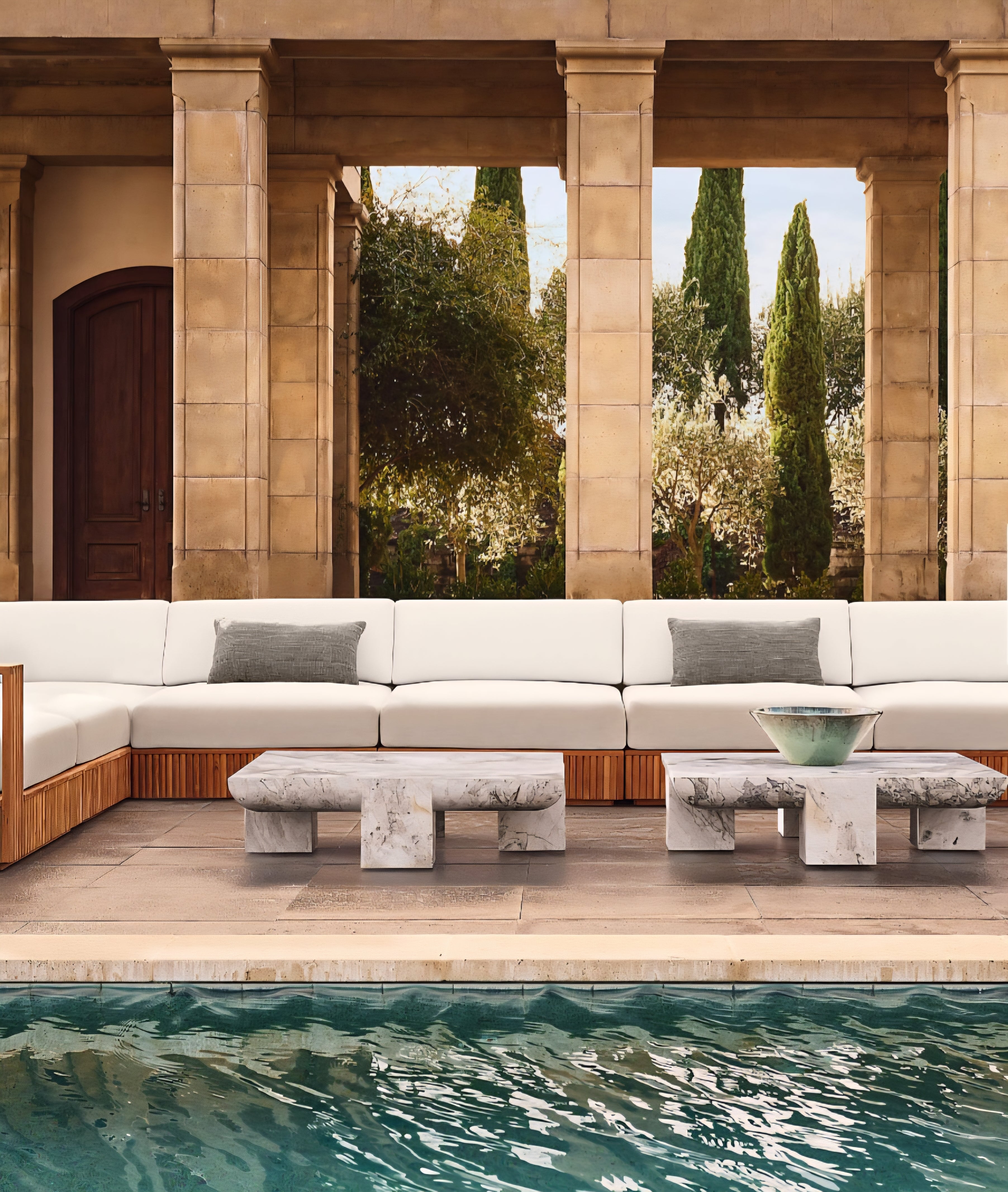 THE ONE × Topia — Teak Outdoor Sectional Collection