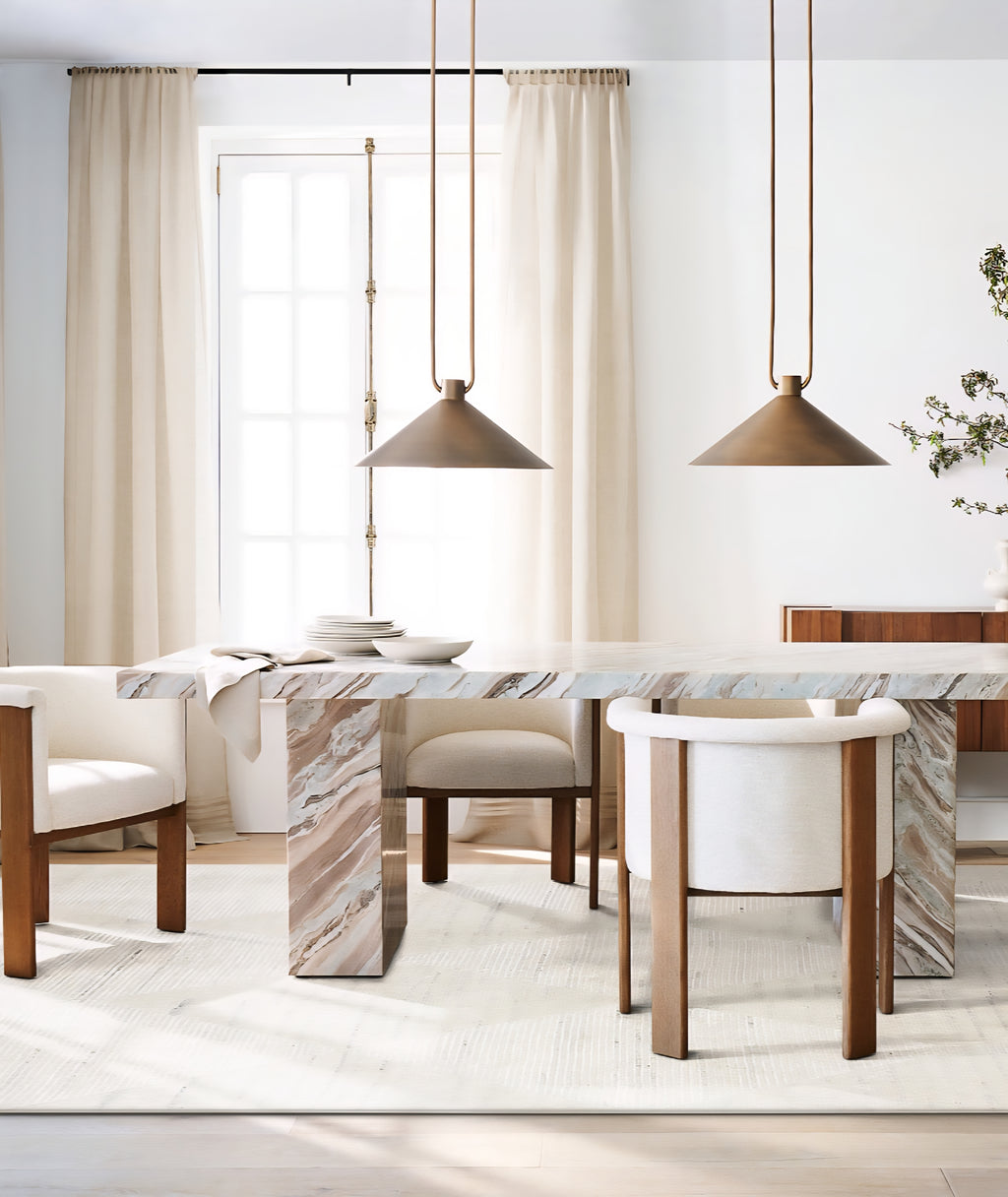 THE ONE × Gustav — 92" Marble Dining Table