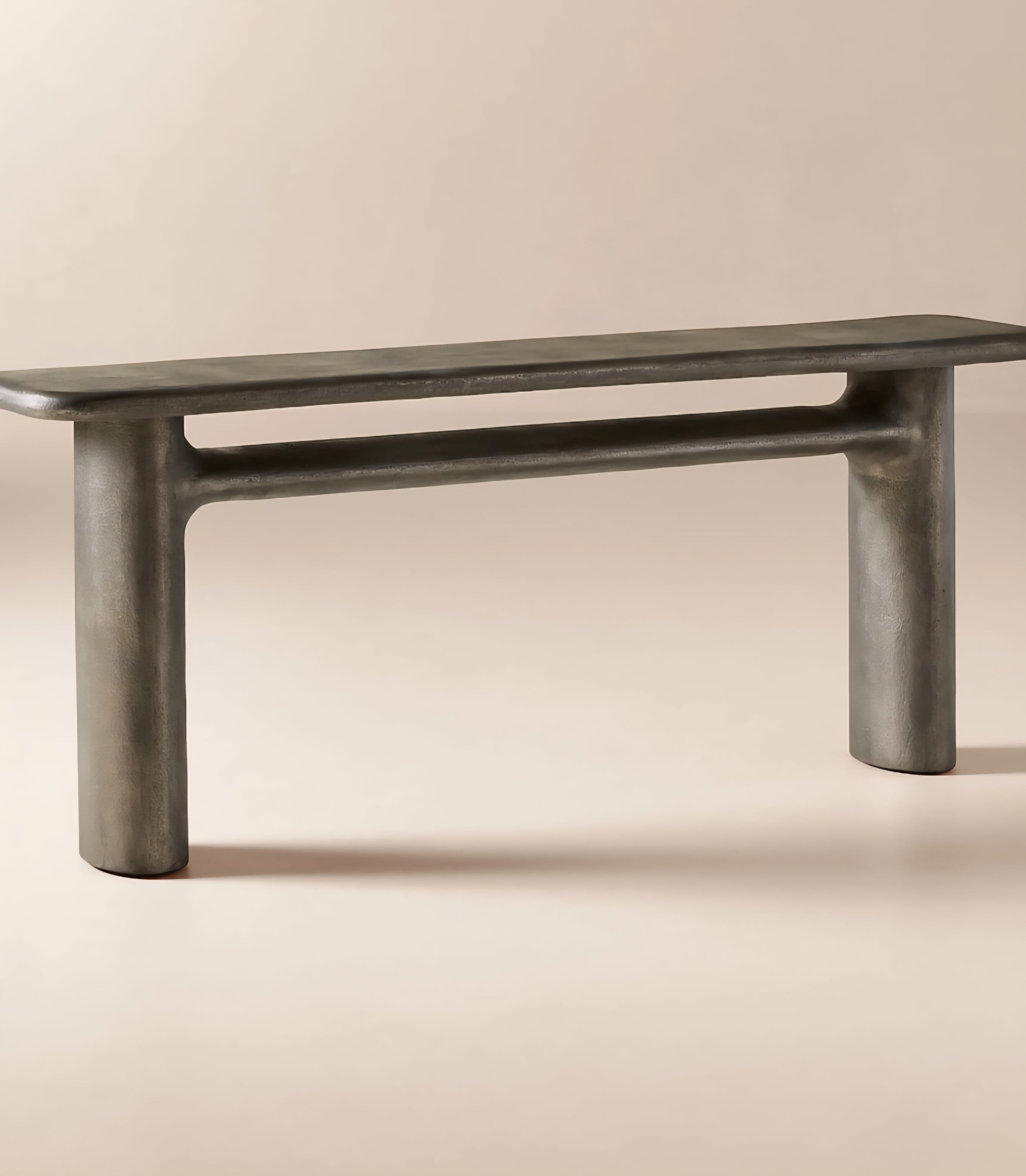 THE ONE × Hollis — Charcoal Grey Cast Aluminum Console Table
