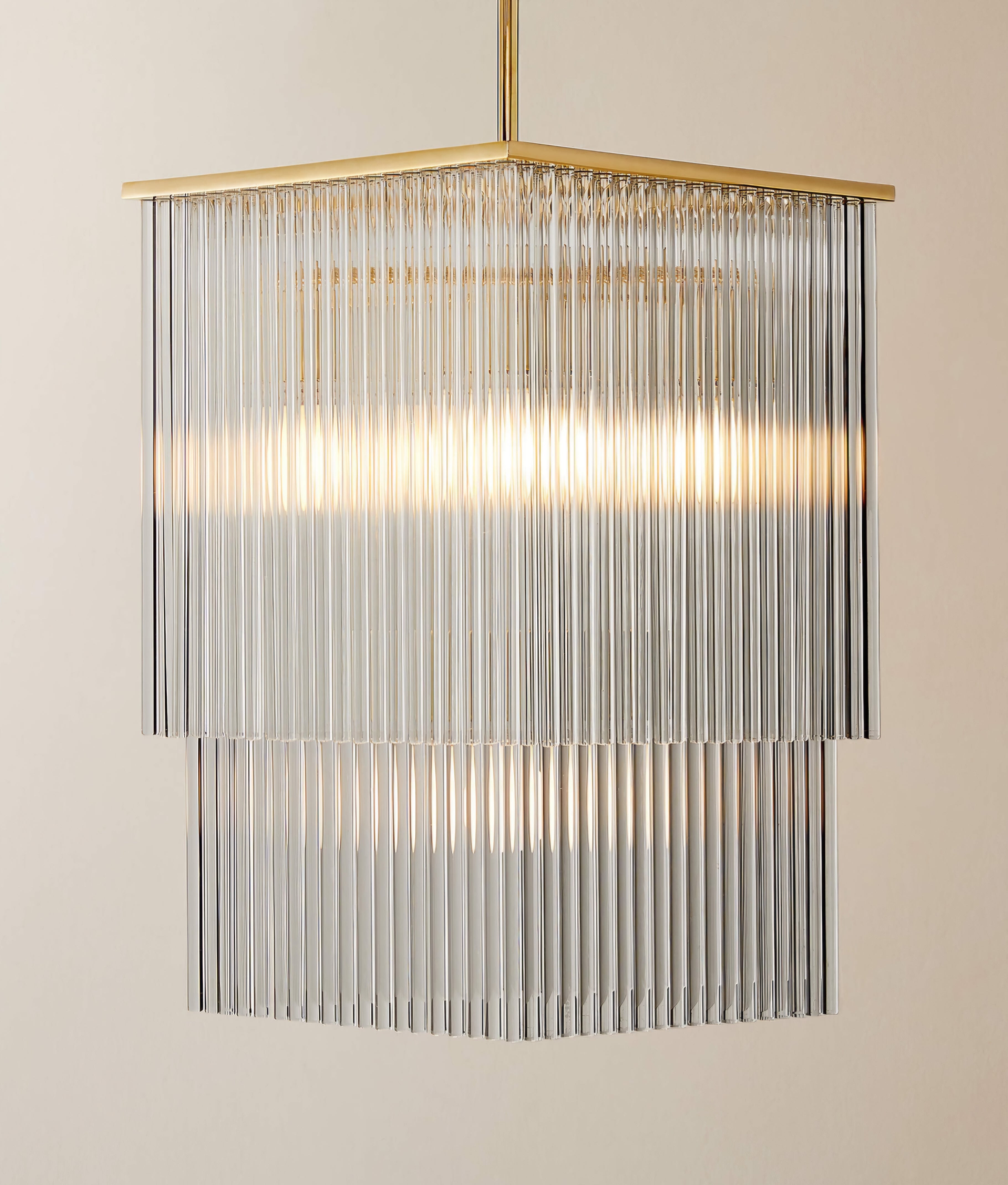 THE ONE × Stellar — 2-Tier Square Glass Pendant Light