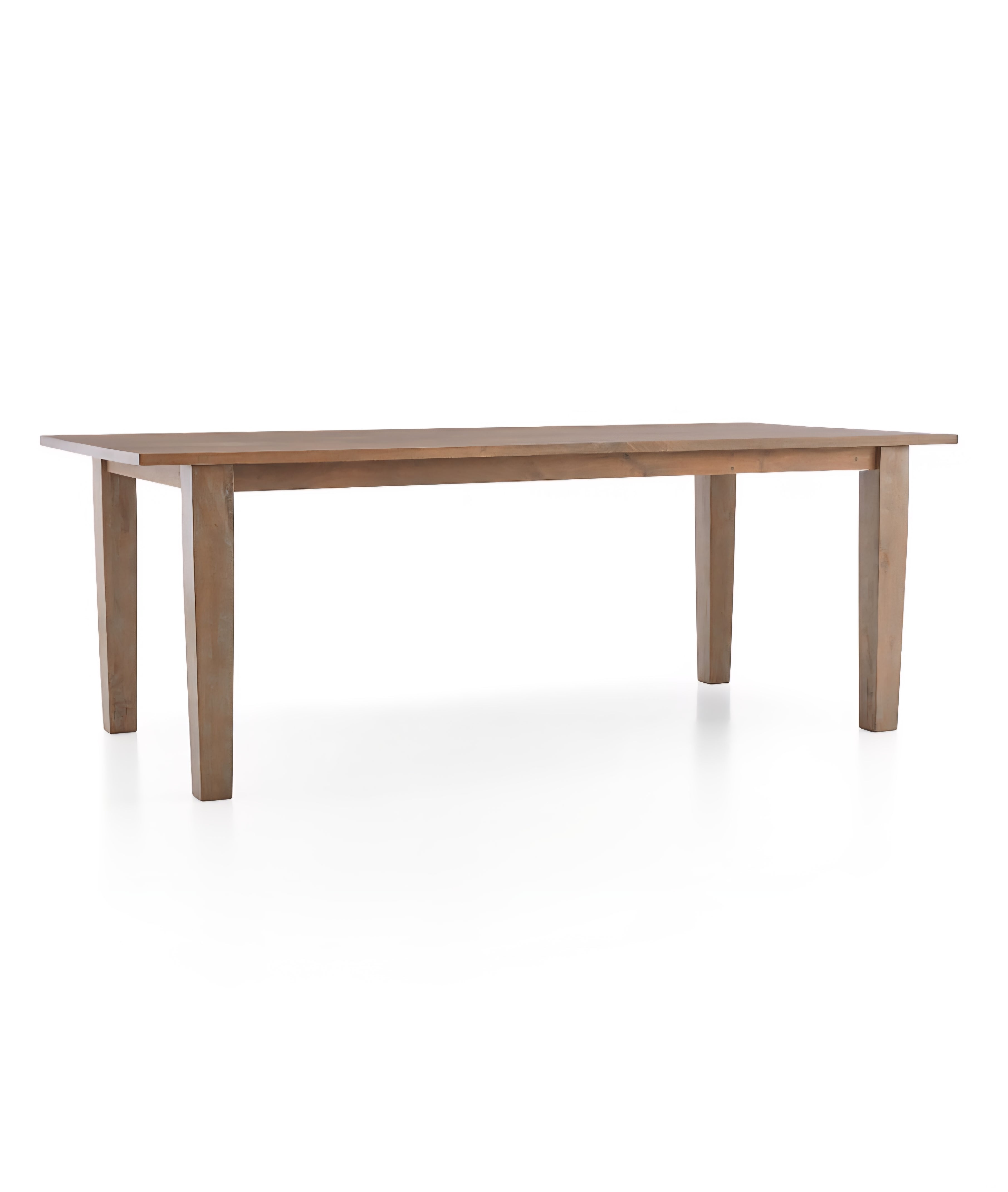 THE ONE × Basque — Weathered Light Brown Solid Wood Dining Table