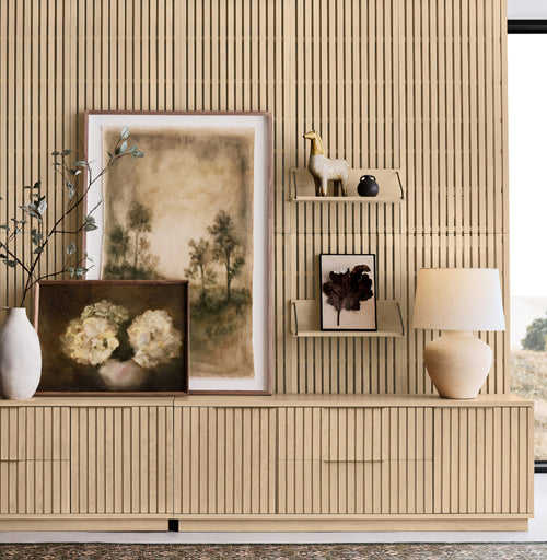 THE ONE × Batten-White Oak Storage Media Console (72")