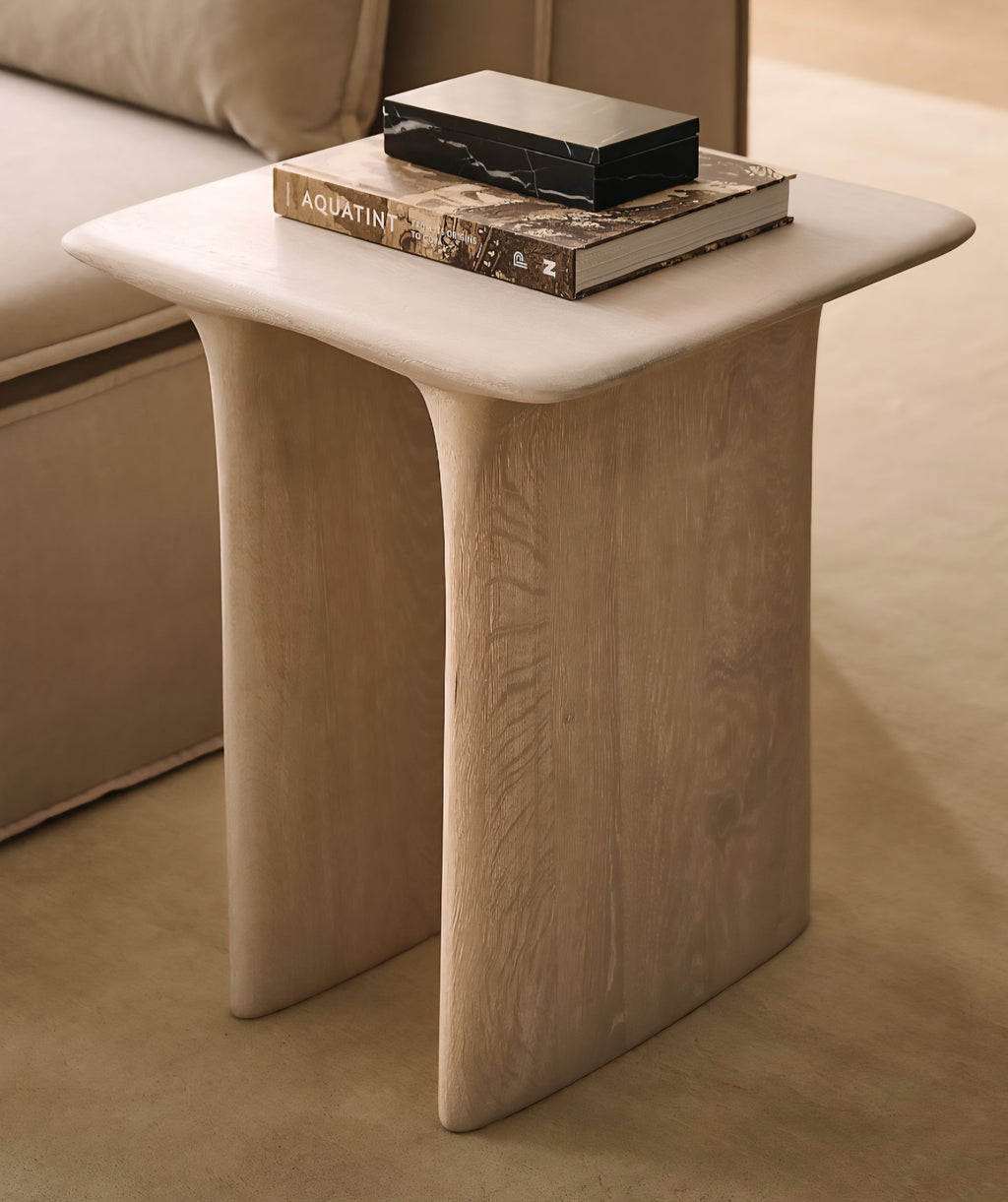 THE ONE × Almera — White Marble Side Table