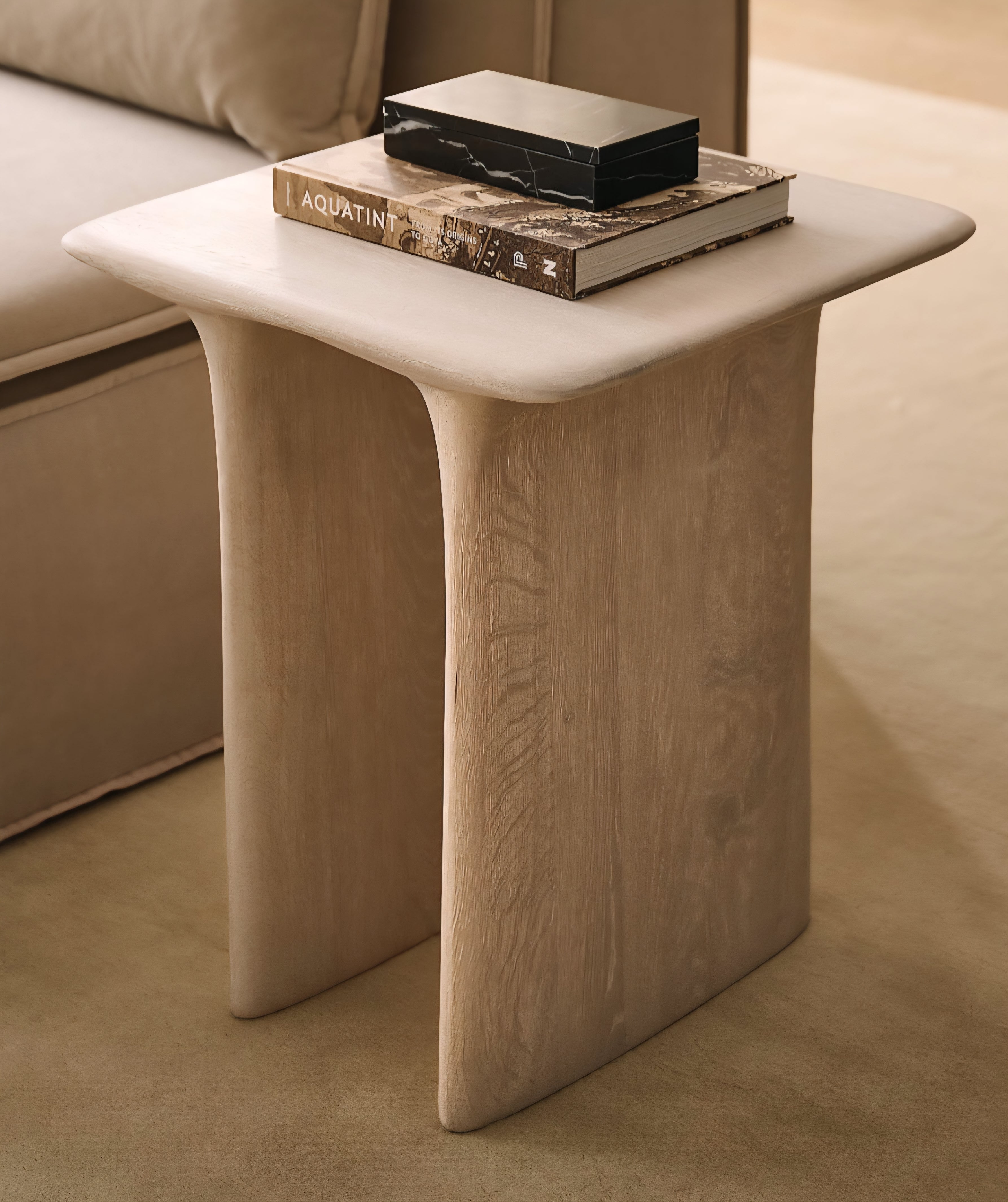 THE ONE × Almera — White Marble Side Table