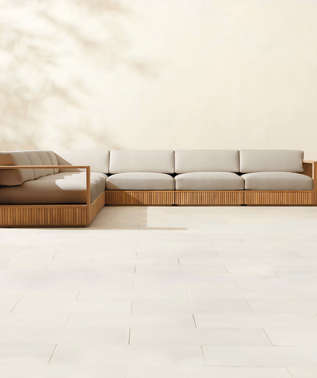 THE ONE × Topia — Teak Outdoor Sectional Collection