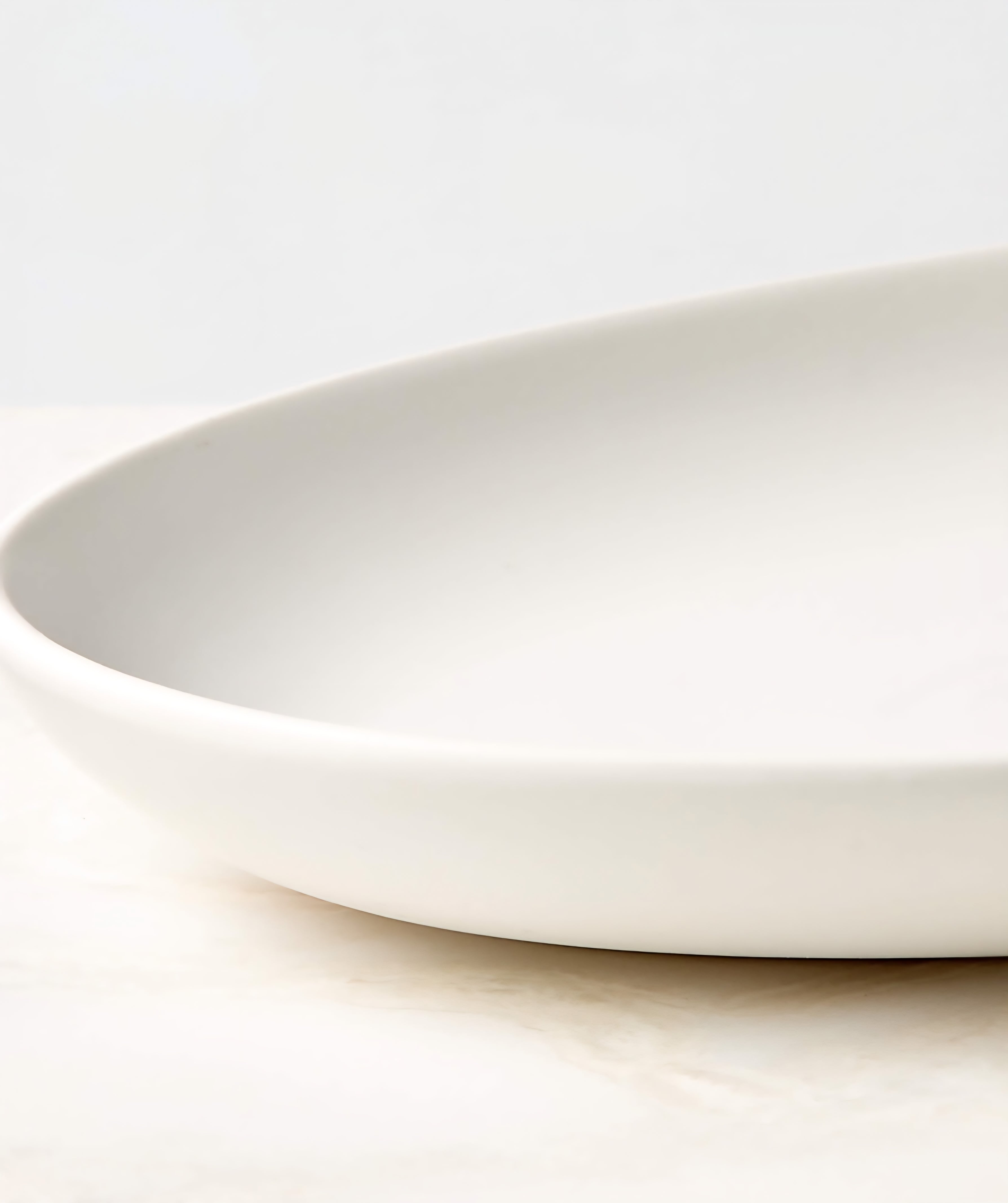 THE ONE × Mori — Oval Matte White Serving Platter