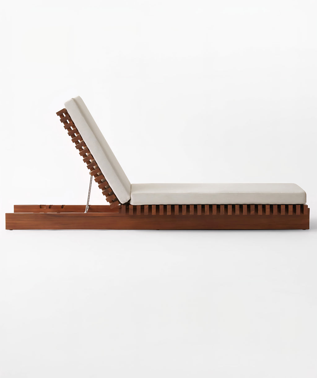 THE ONE × Taiko — Stained Teak Outdoor Sun Lounger with Sunbrella® Cushions