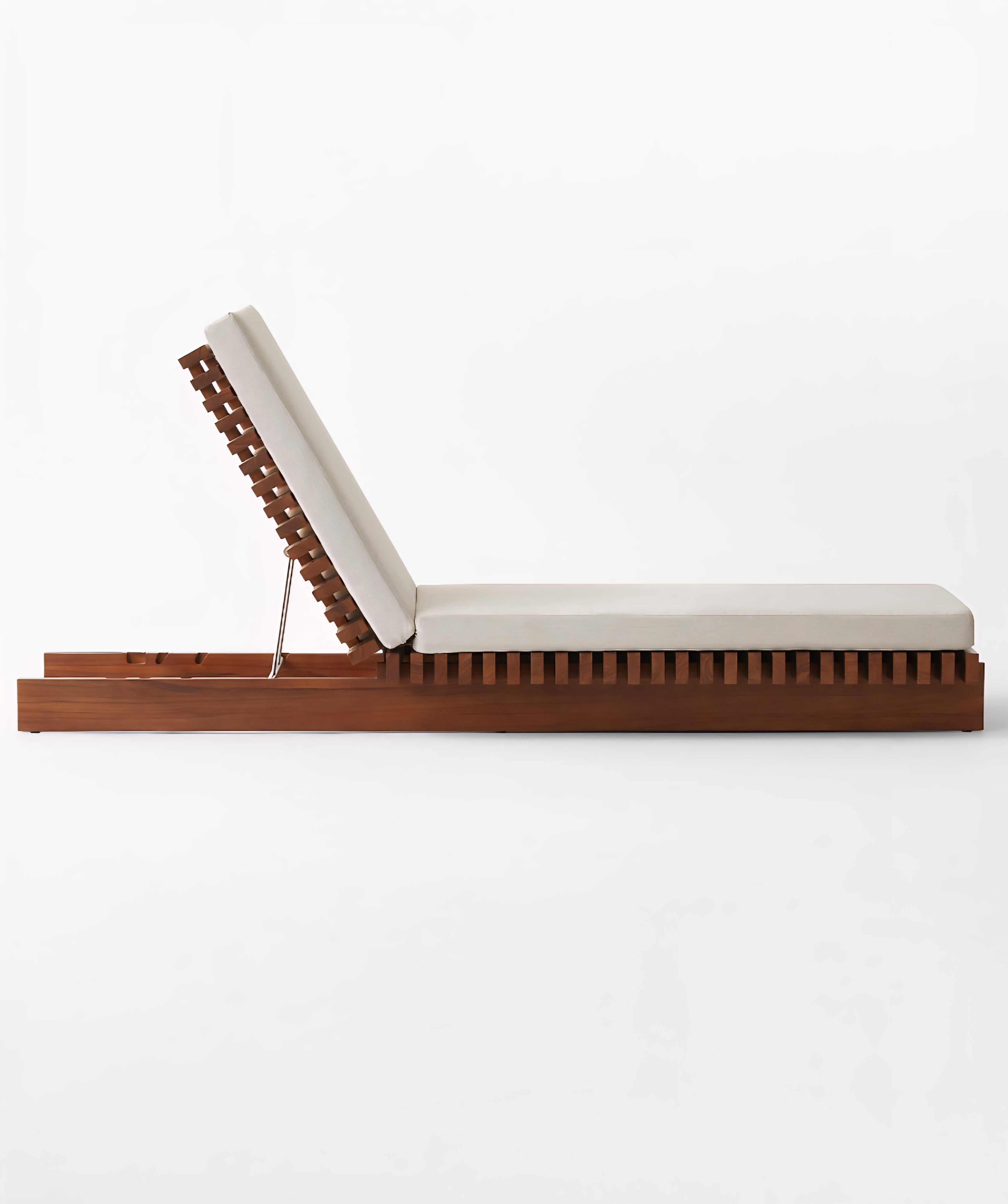 THE ONE × Taiko — Stained Teak Outdoor Sun Lounger with Sunbrella® Cushions