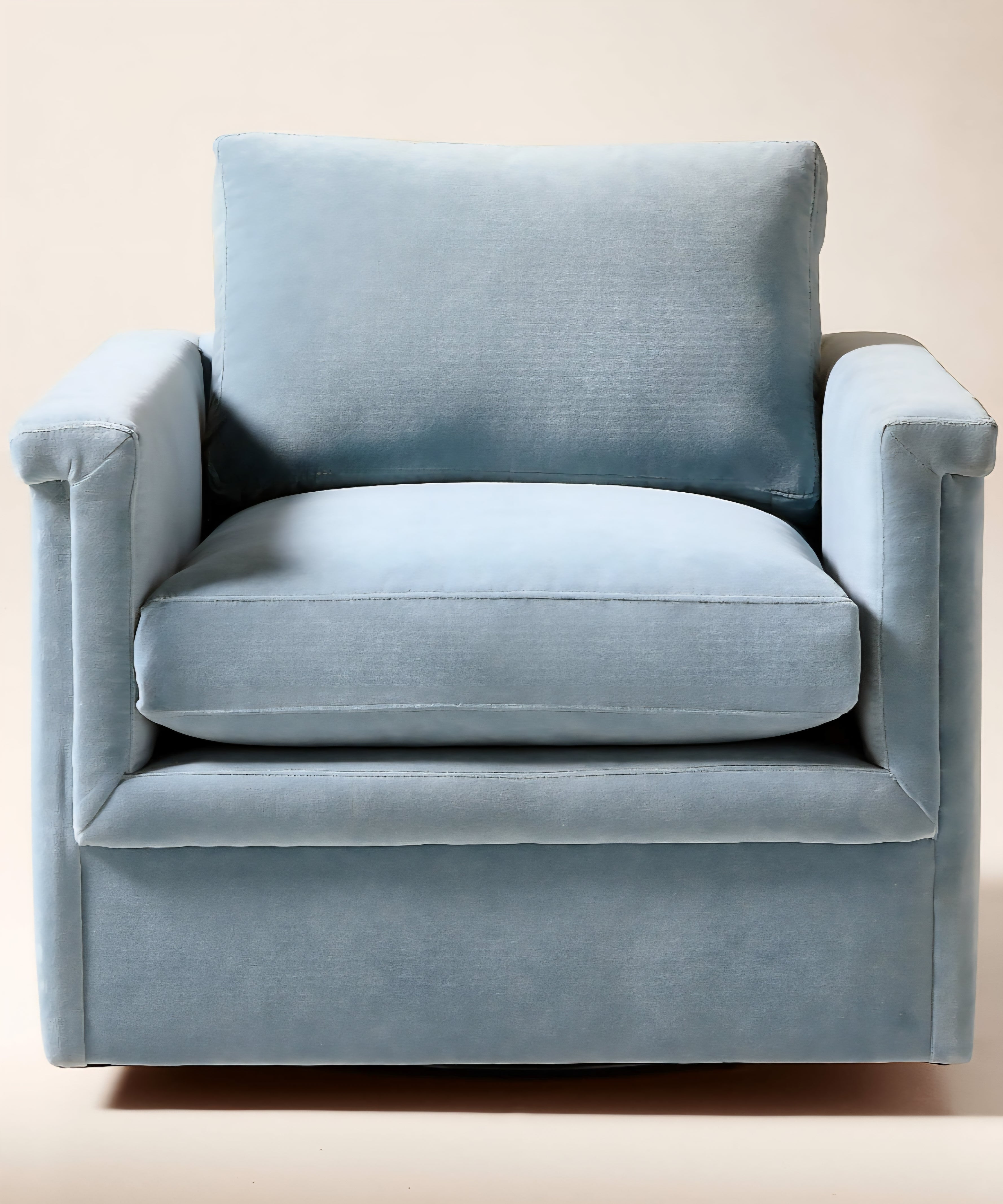 THE ONE × Ceva — Light Blue Performance Velvet Swivel Chair