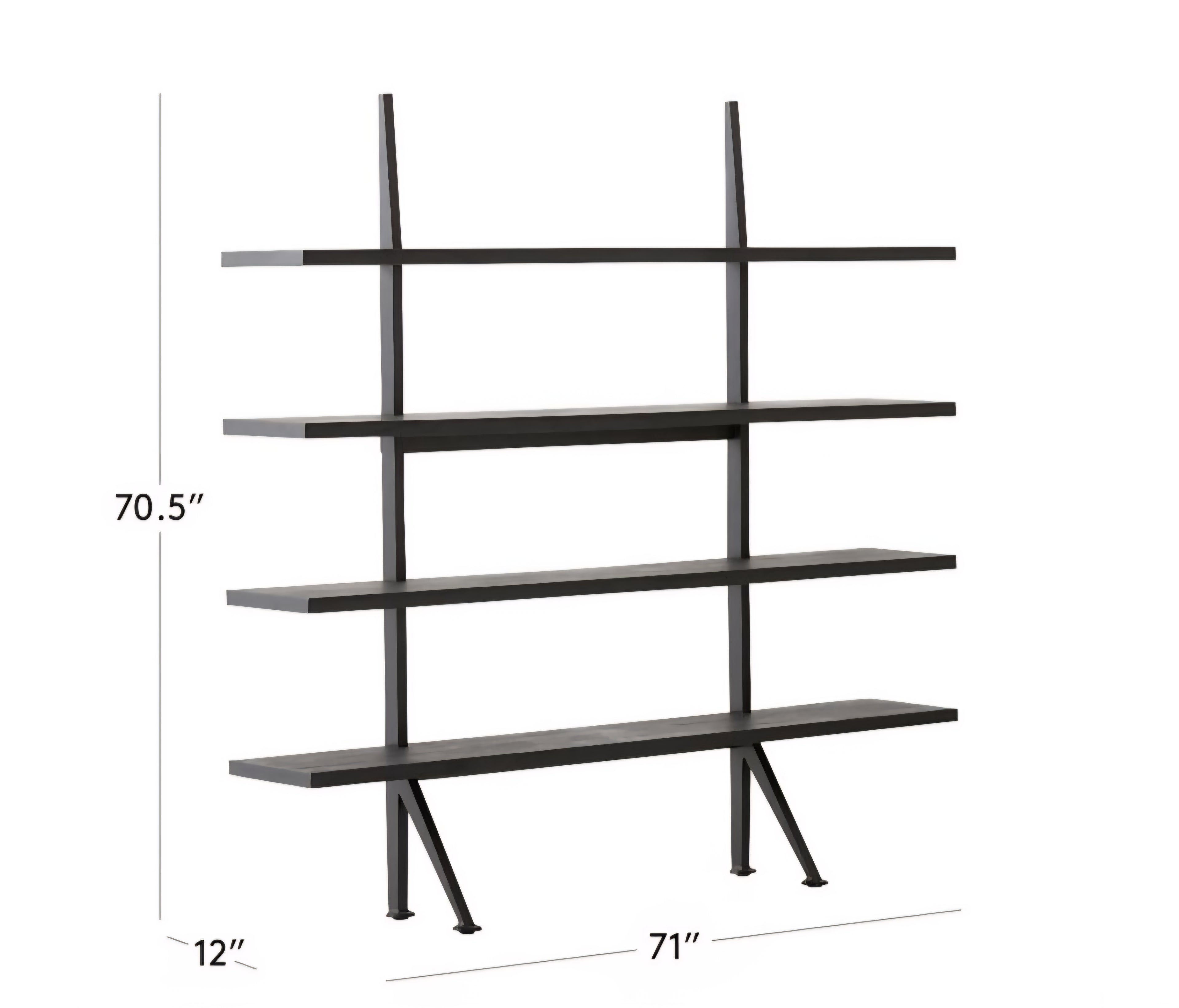THE ONE × Azzurra — Black Metal and Wood Bookshelf