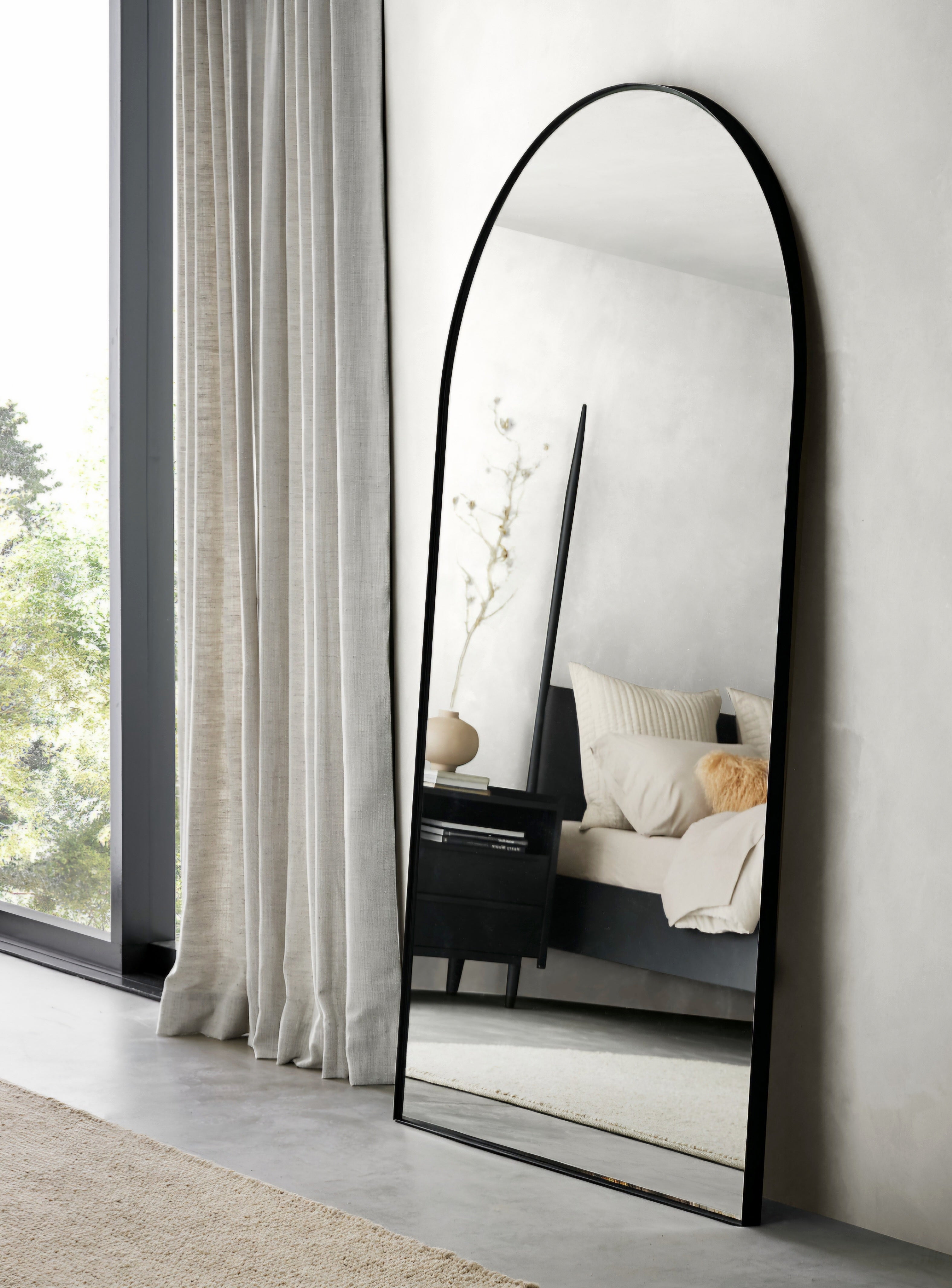 THE ONE × Edge — Extra-Large Brass Arch Floor Mirror