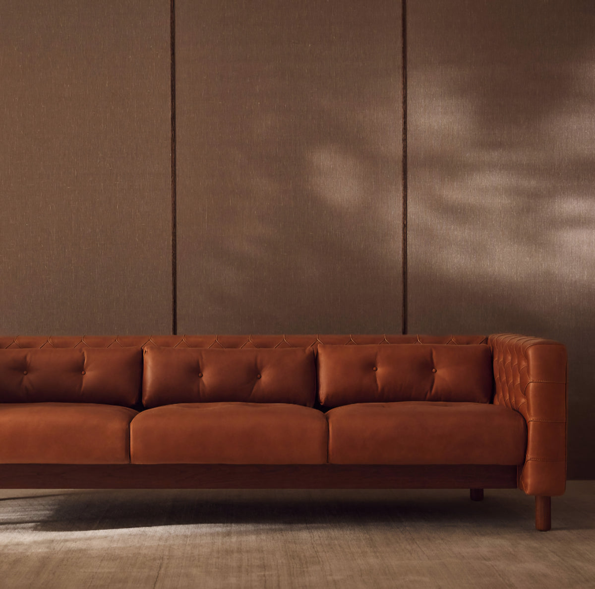 THE ONE × Marconi — Tufted Leather & Velvet Sofa