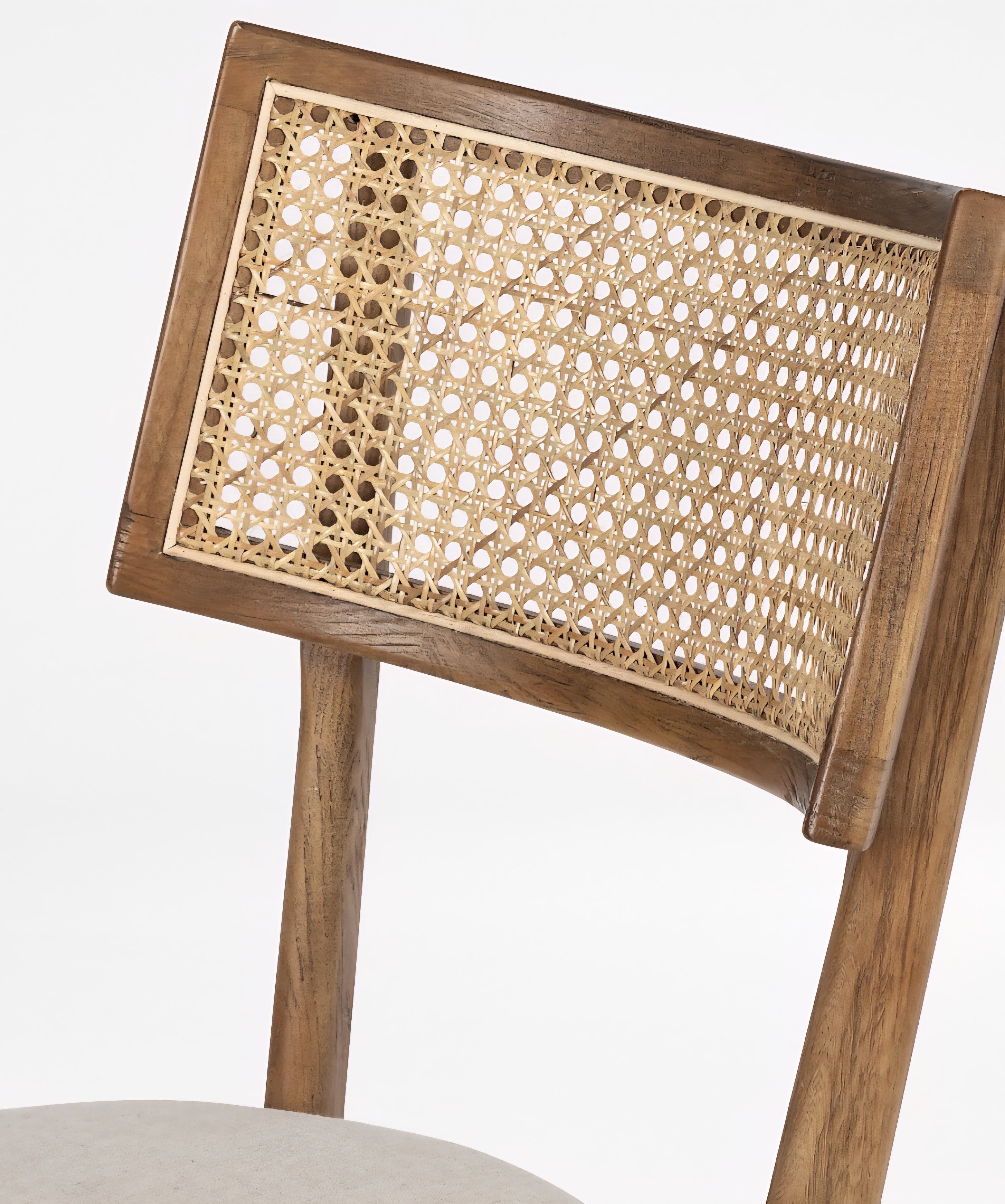 THE ONE × Libby — Light Brown Wood + Natural Cane Dining Chair