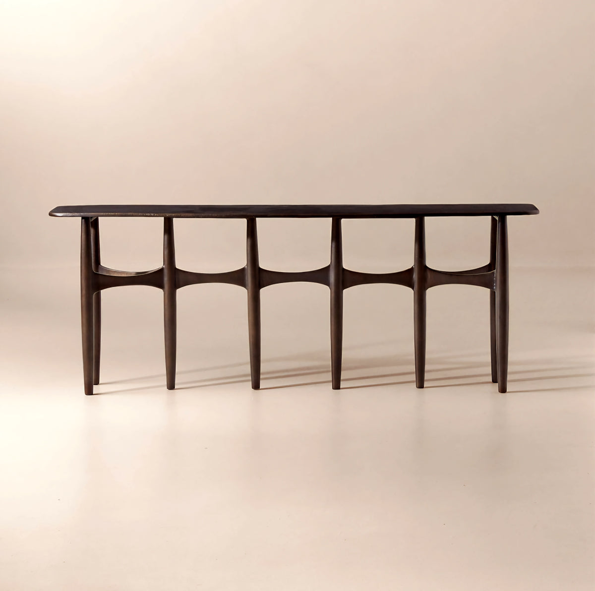 THE ONE × Bixby — White Cast Aluminum Console Table