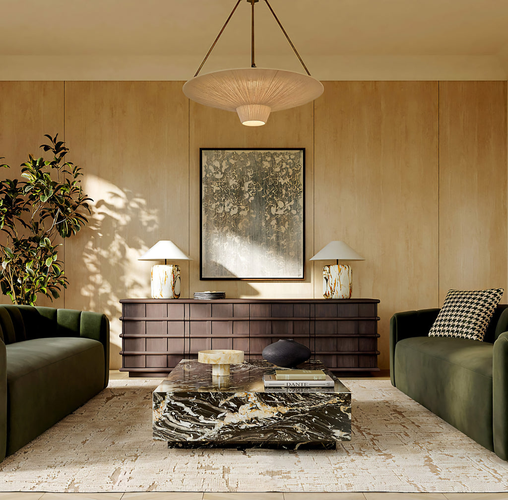 THE ONE × Fitz — Channeled White Boucle Loveseat