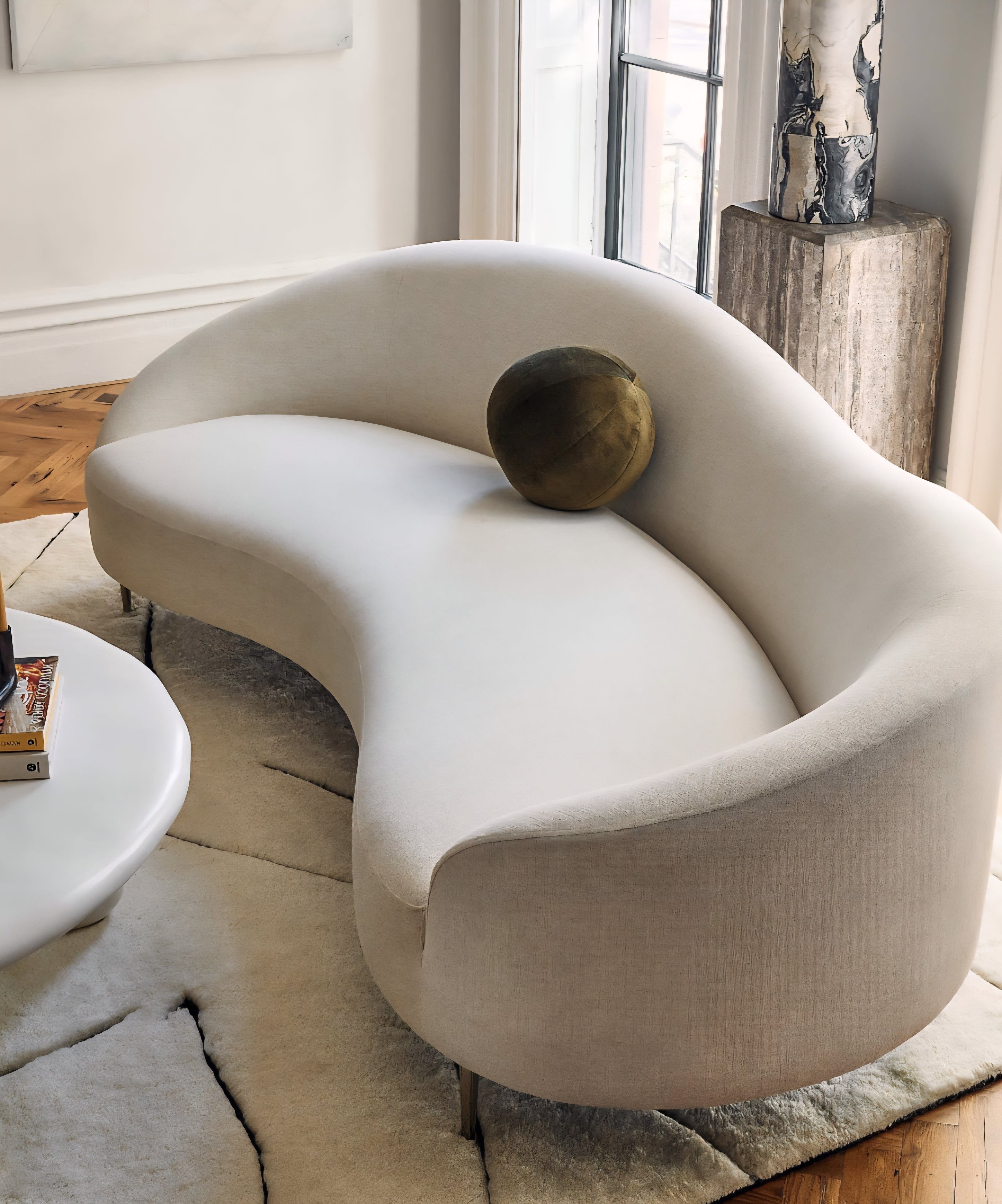 THE ONE × Curvo — White Performance Fabric Sofa by goop