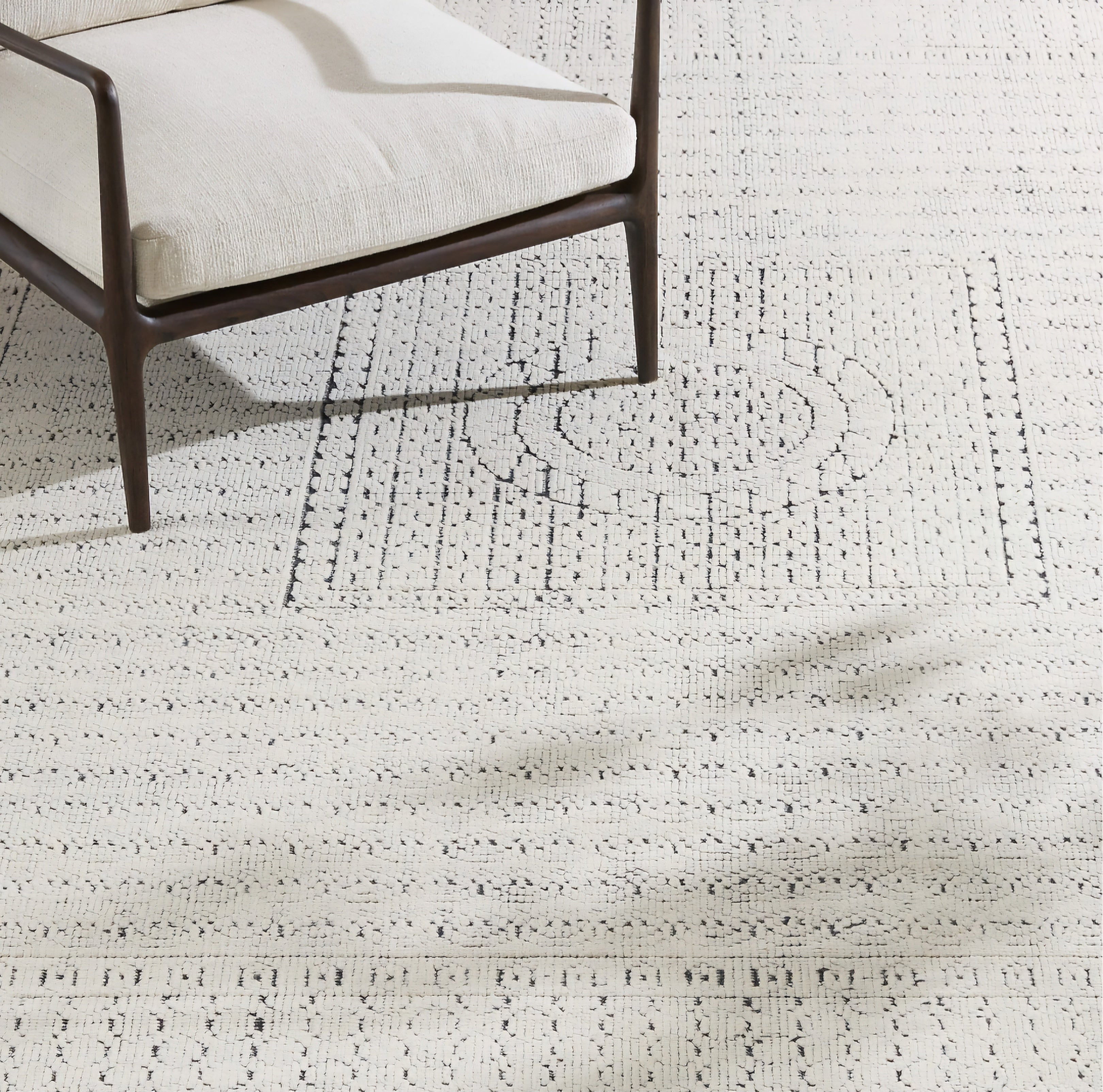THE ONE × Calero — Hand-Knotted Warm White New Zealand Wool Area Rug