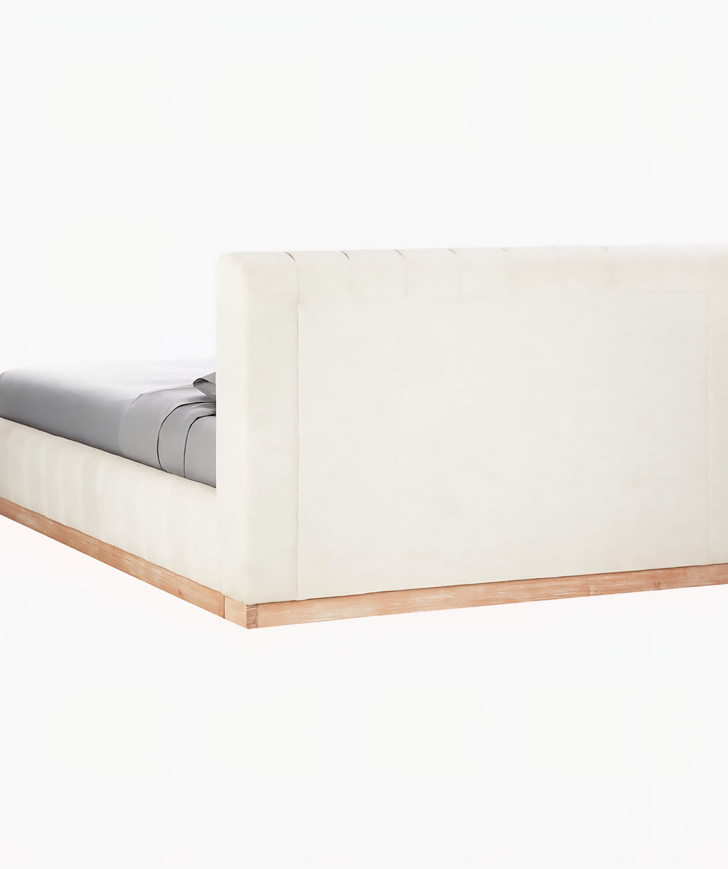 THE ONE × Forte — Channeled White Performance Fabric Upholstered Bed