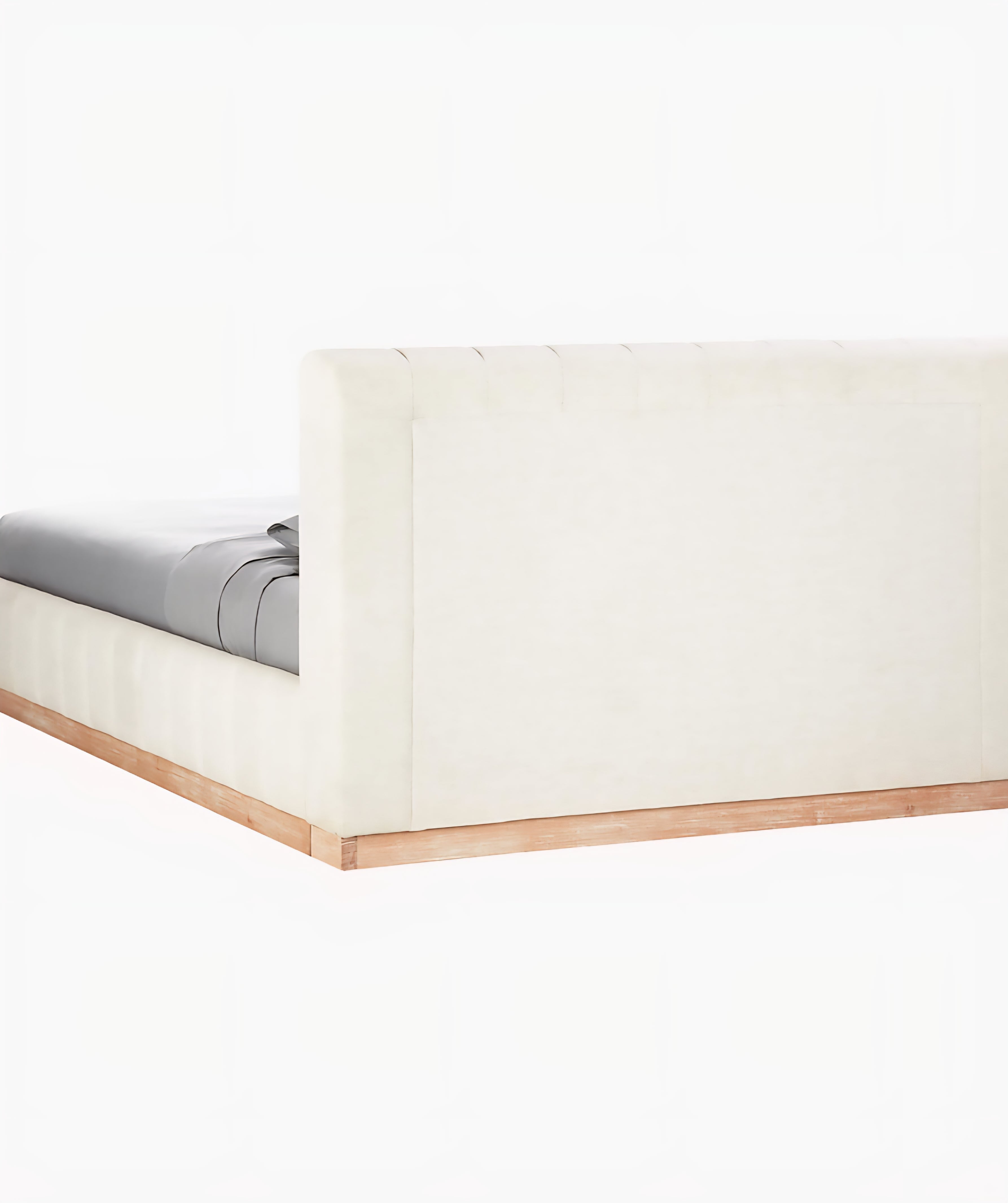 THE ONE × Forte — Channeled White Performance Fabric Upholstered Bed