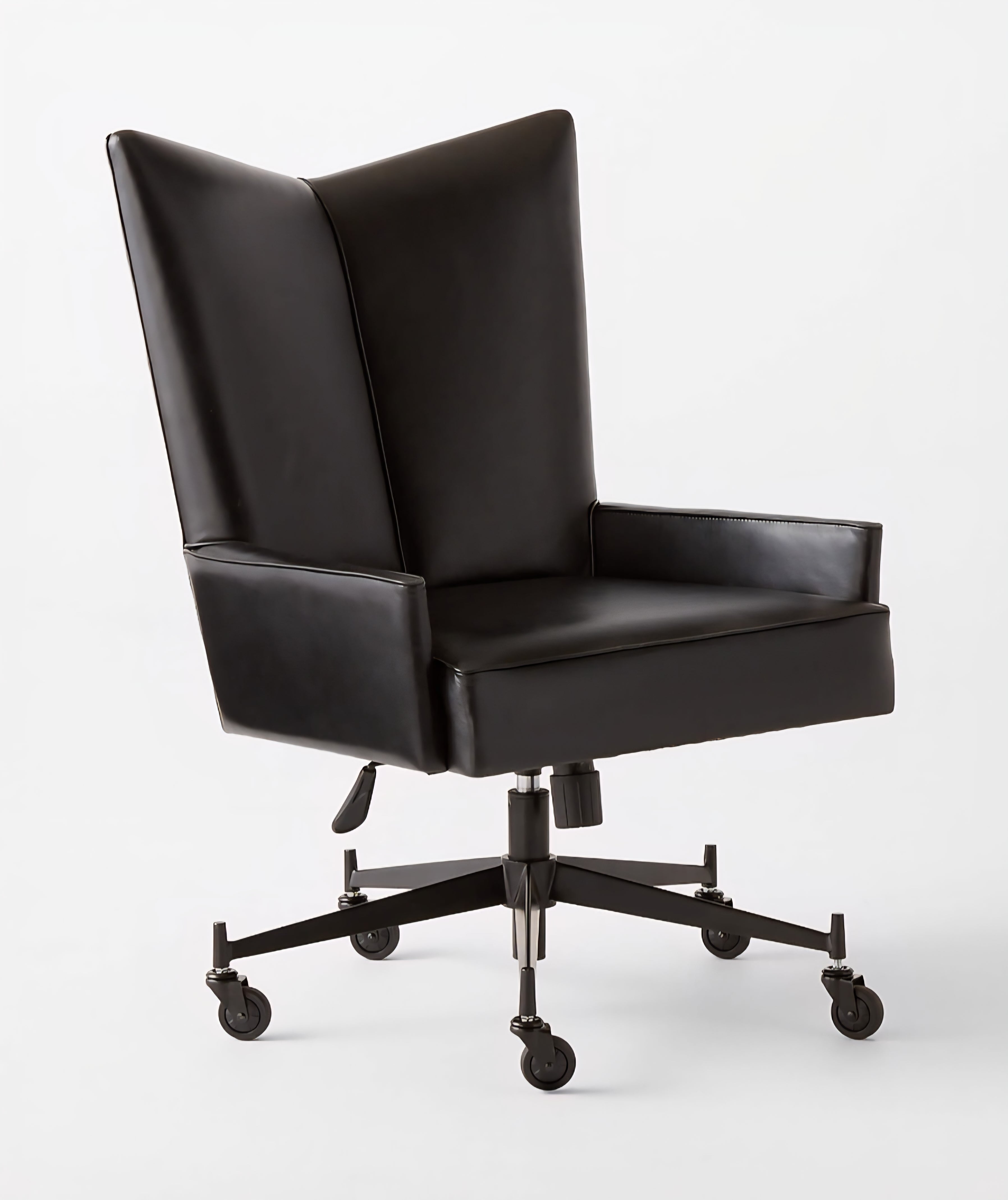 THE ONE × Bowtie — Black Leather Office Chair