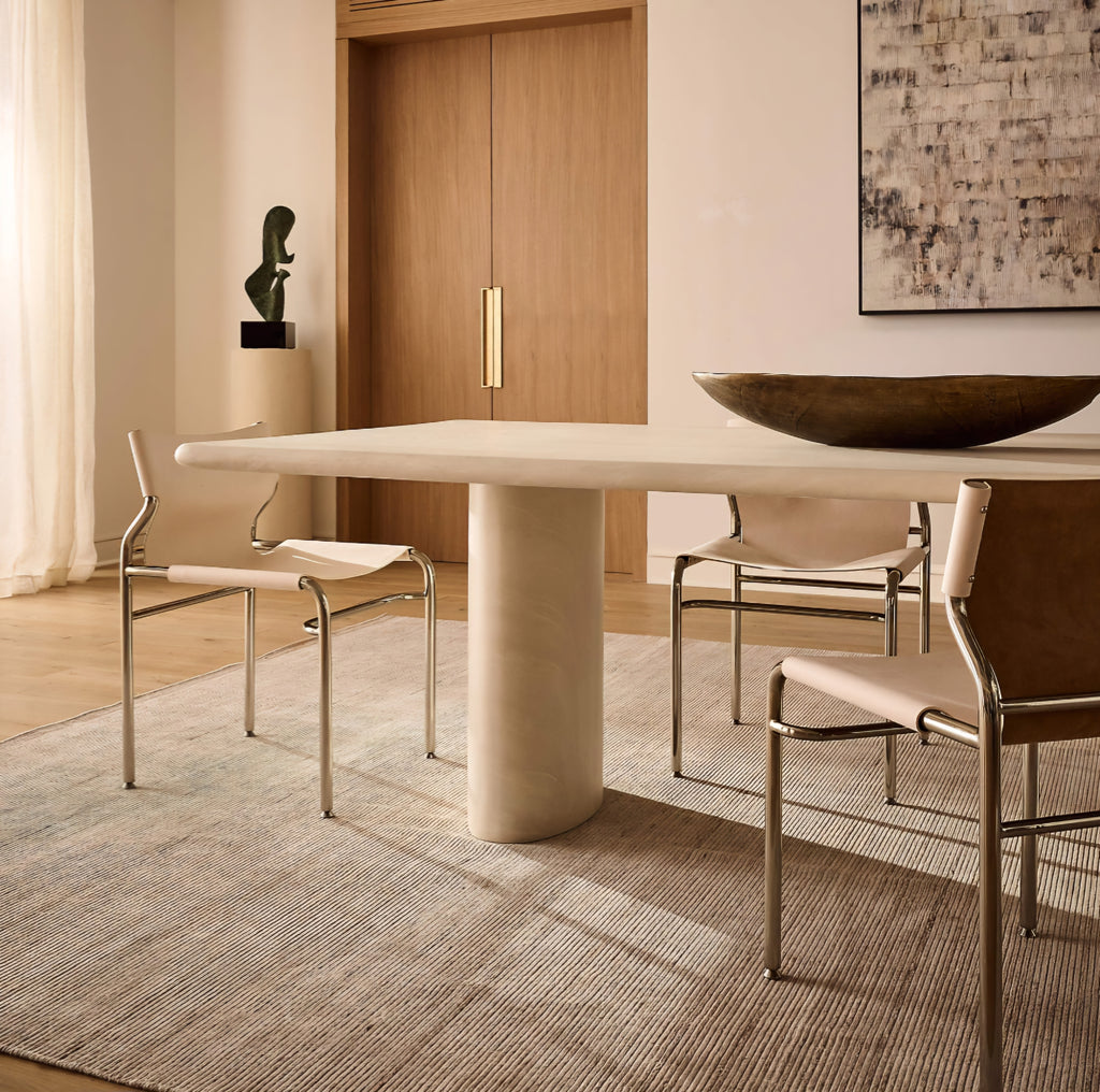 THE ONE × Elio — Rectangular Marbled Resin Dining Table