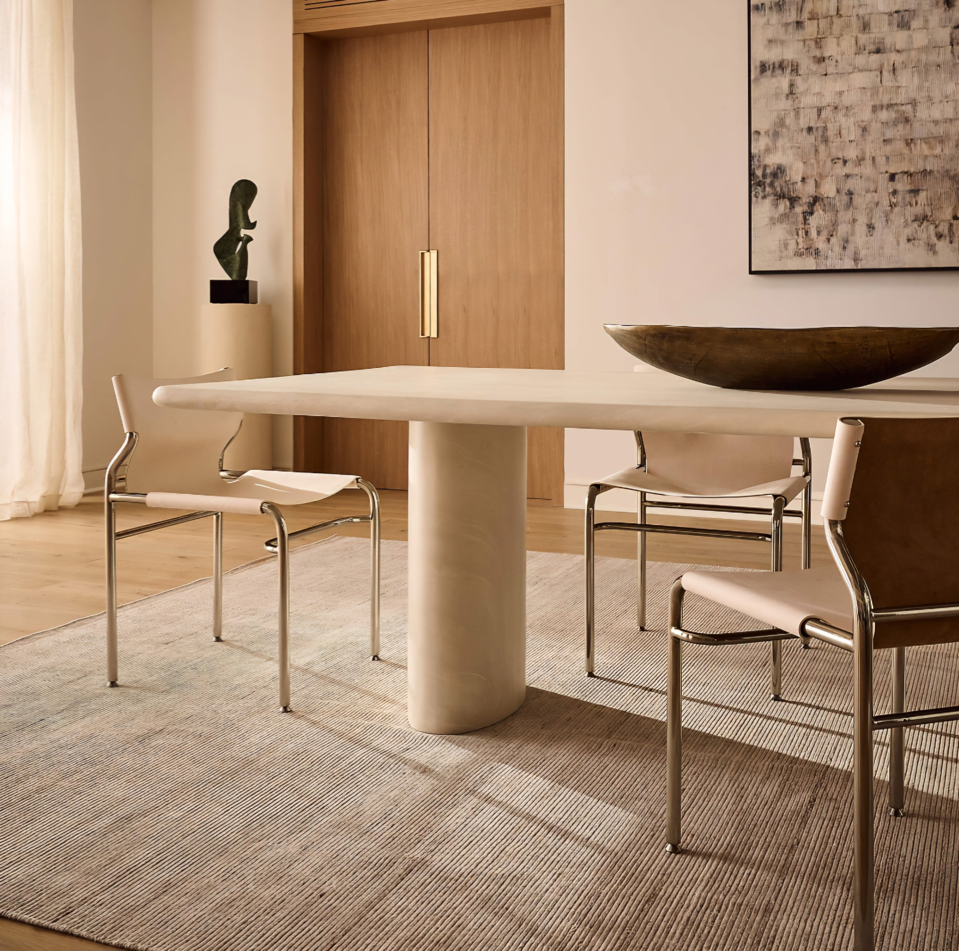 THE ONE × Elio — Rectangular Marbled Resin Dining Table