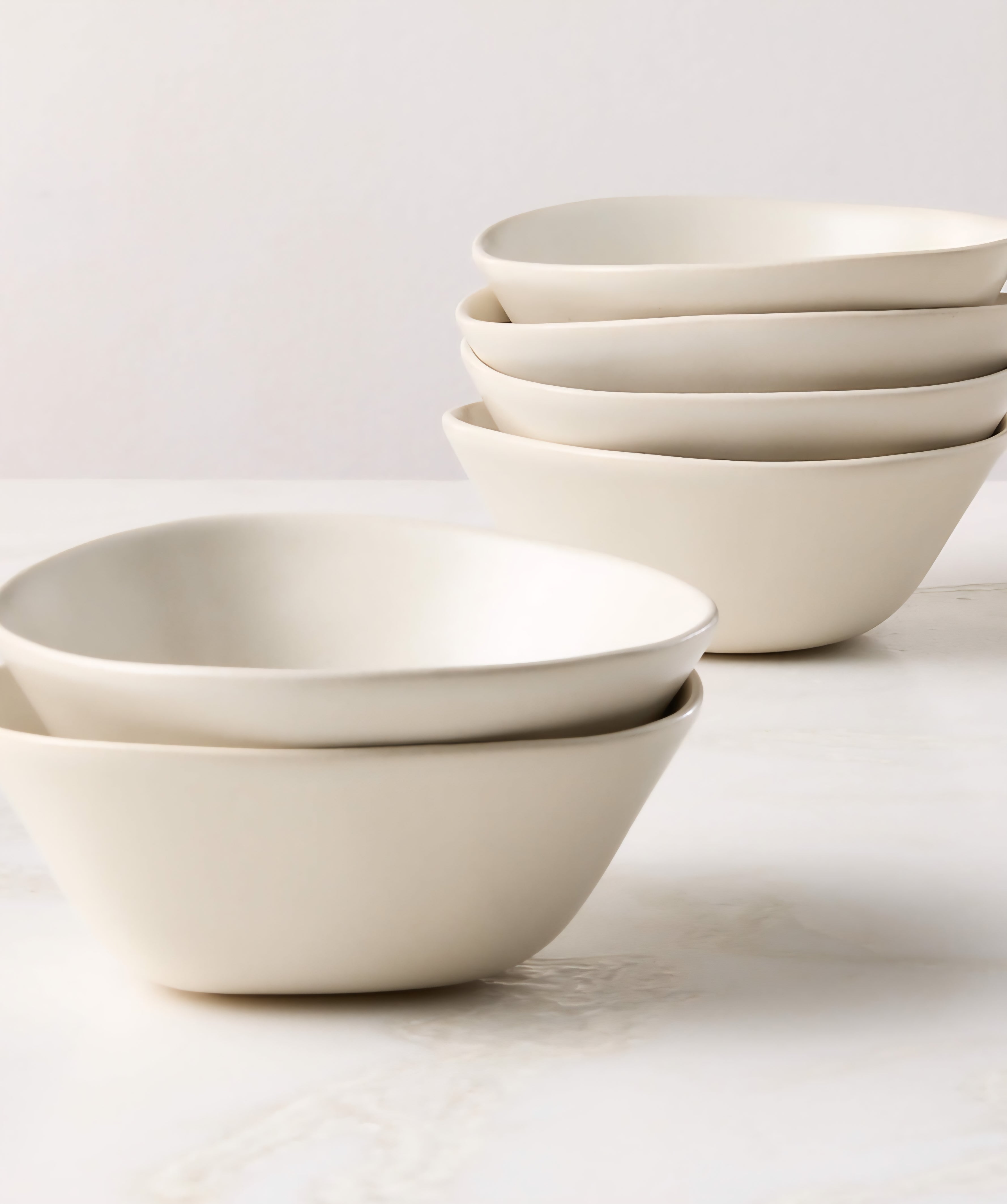 THE ONE × Selene — Ivory Stoneware Soup & Pasta Bowls