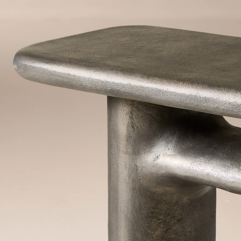 THE ONE × Hollis — Charcoal Grey Cast Aluminum Console Table