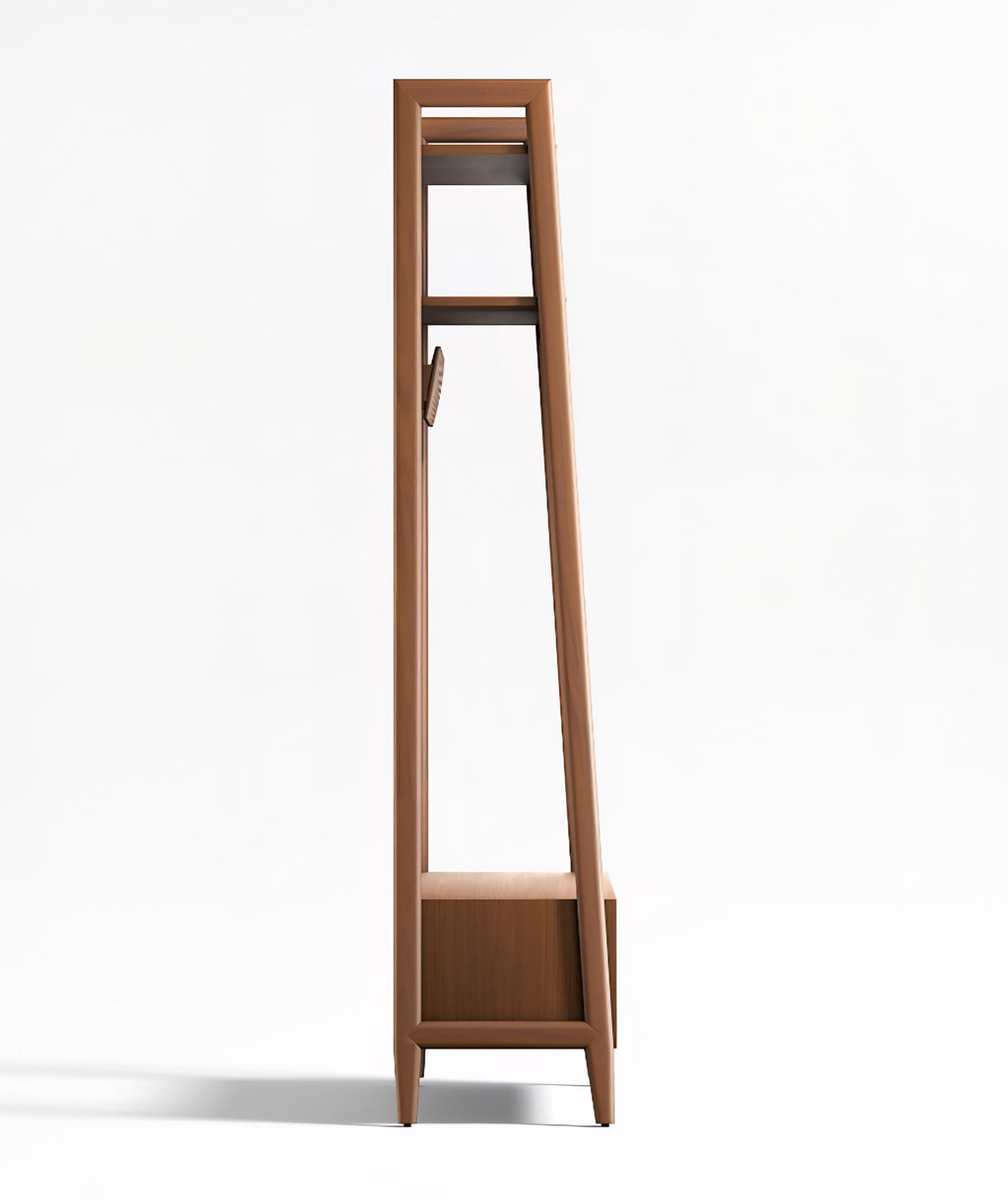 THE ONE × Tate — Walnut Wood Hall Tree with Bench and Shoe Storage (44")