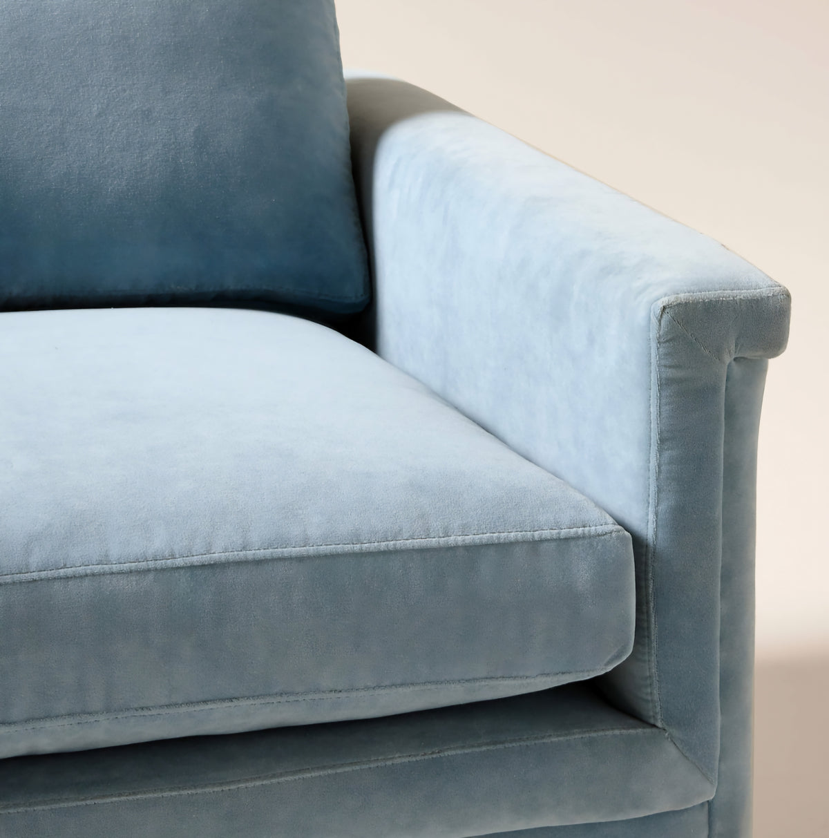 THE ONE × Ceva — Light Blue Performance Velvet Swivel Chair