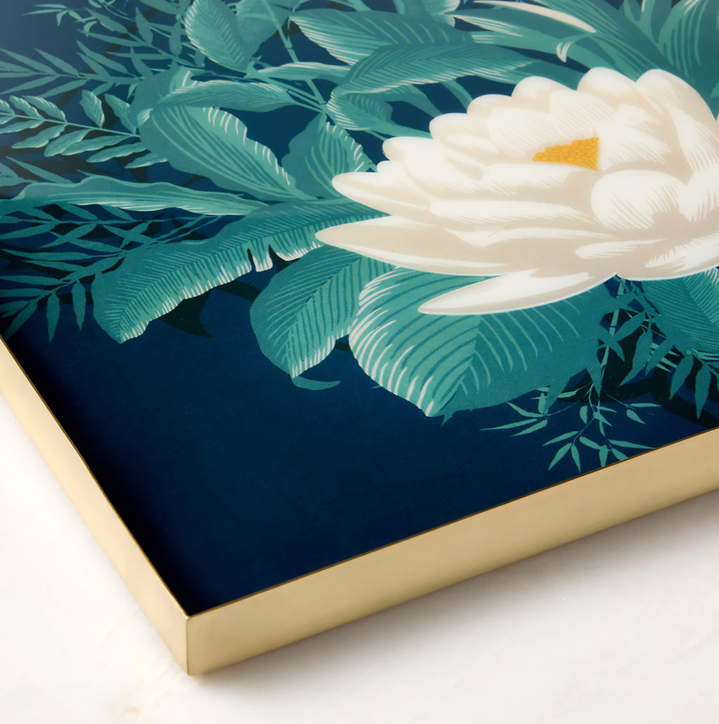 THE ONE × Lotus — Enamel Serving Tray (The White Lotus)