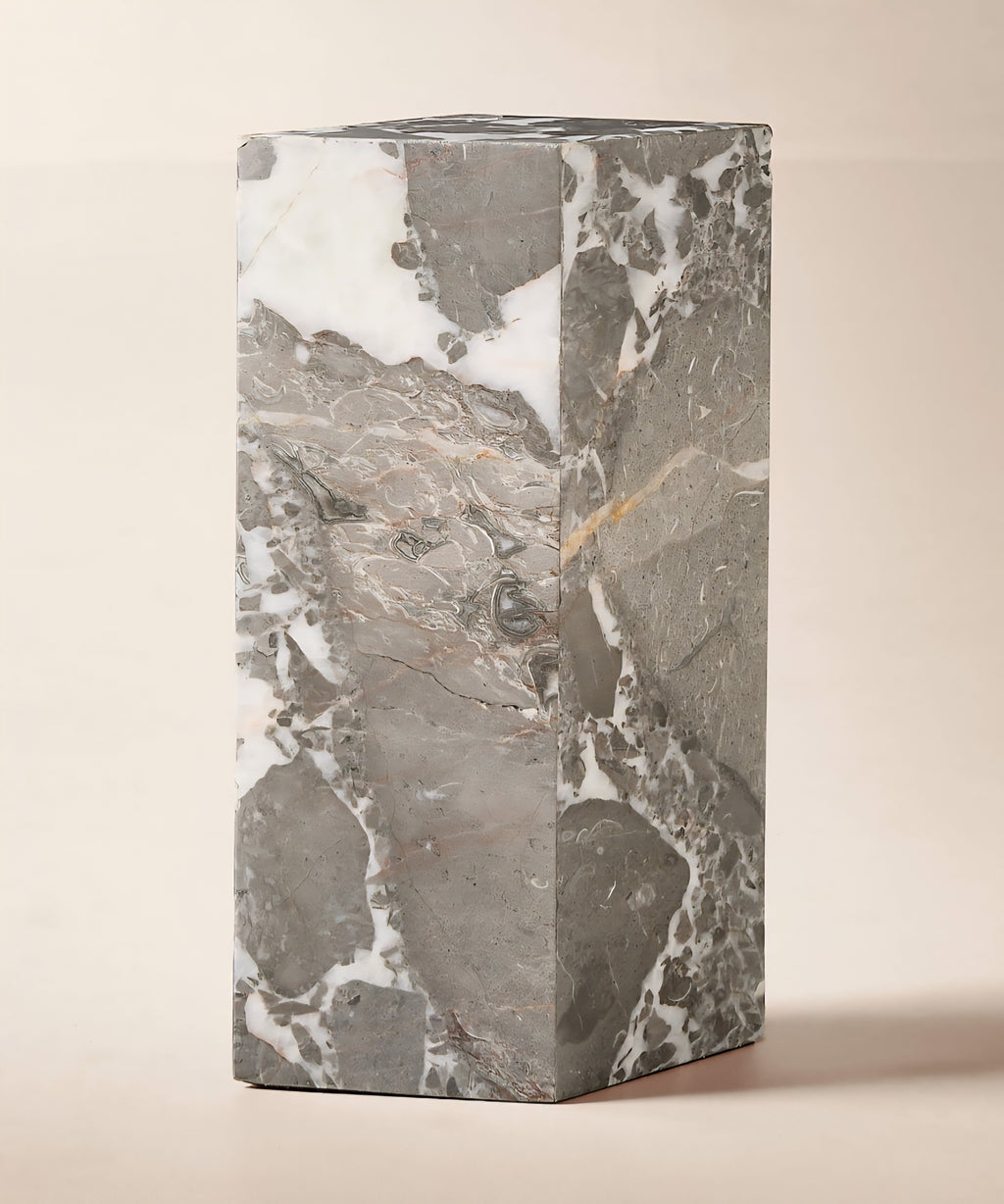 THE ONE × Saul — Grey Marble Drink Table