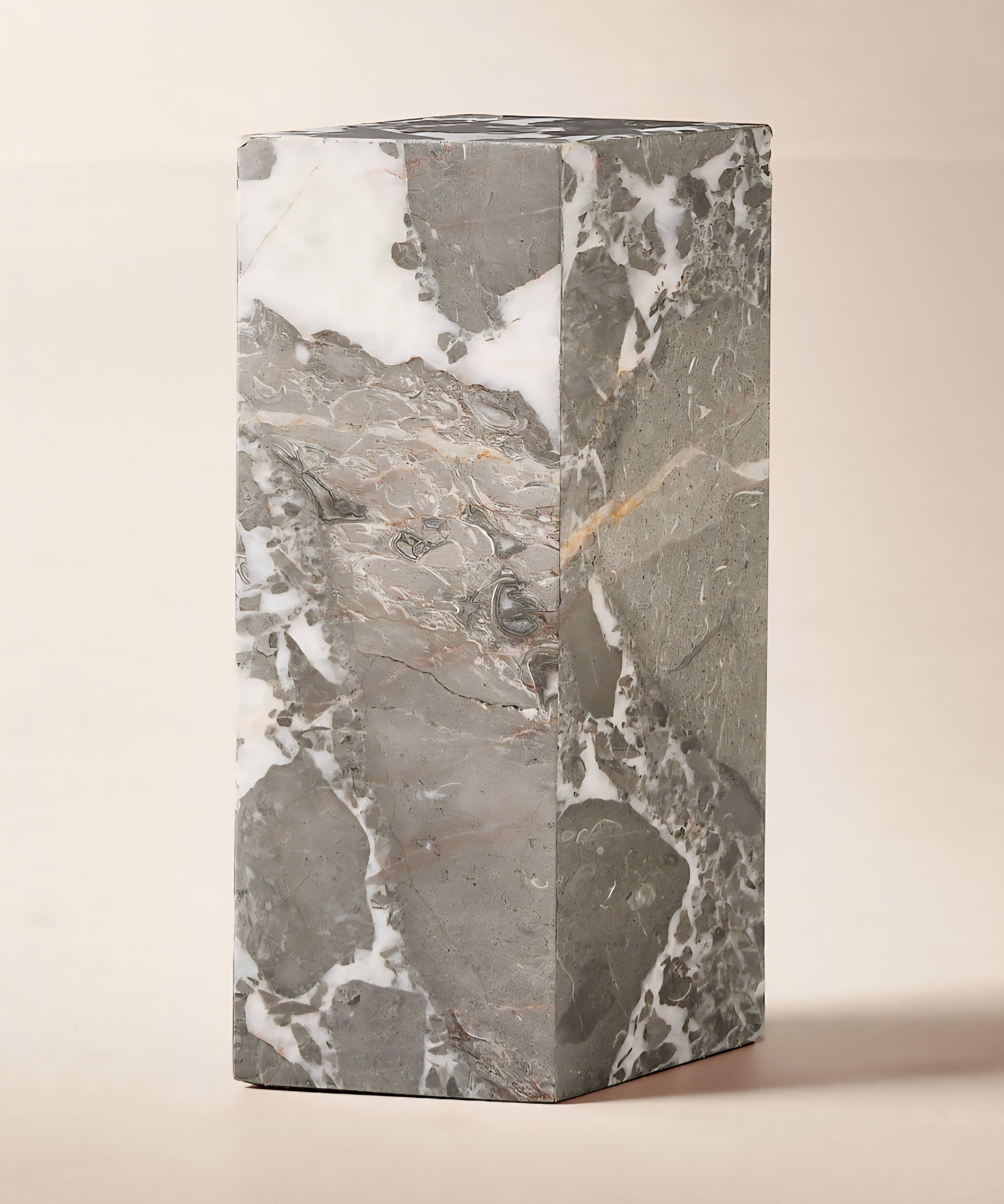 THE ONE × Saul — Grey Marble Drink Table