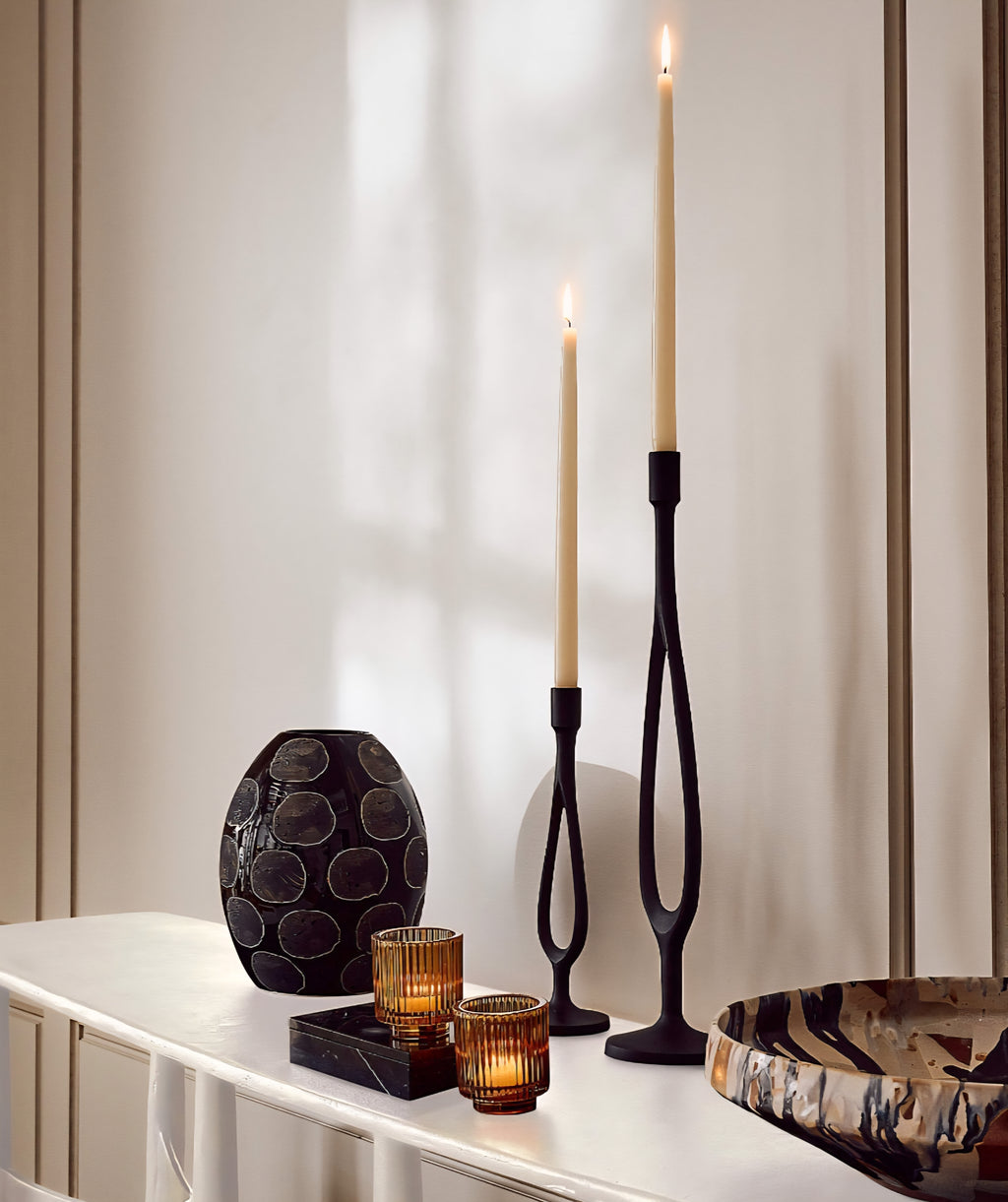 THE ONE × Bixby — White Cast Aluminum Console Table