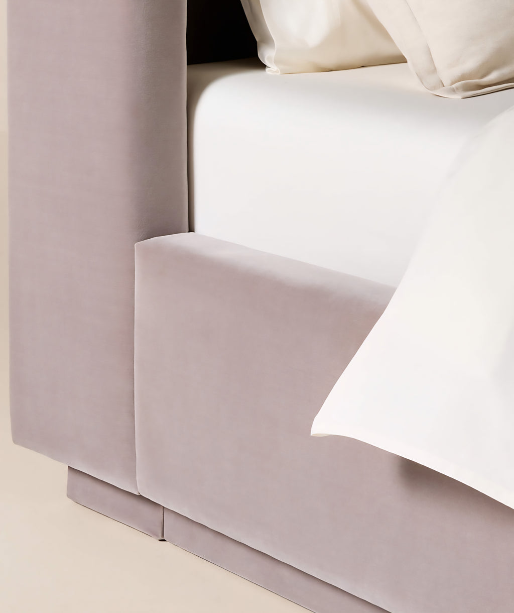 THE ONE × Russell — Velvet Upholstered Queen Storage Bed