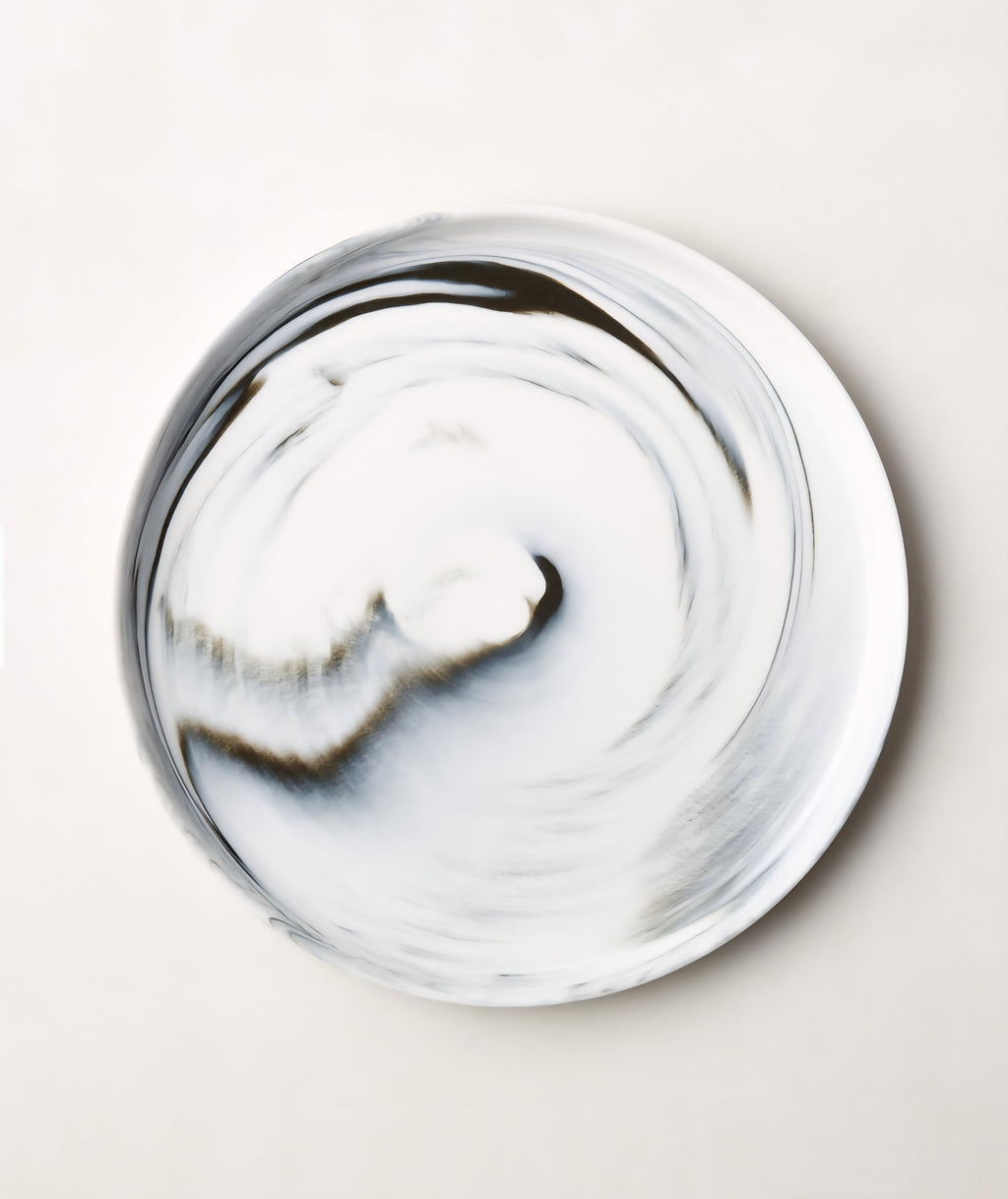 THE ONE × Swirl — 3-Piece Black and White Dinnerware Set